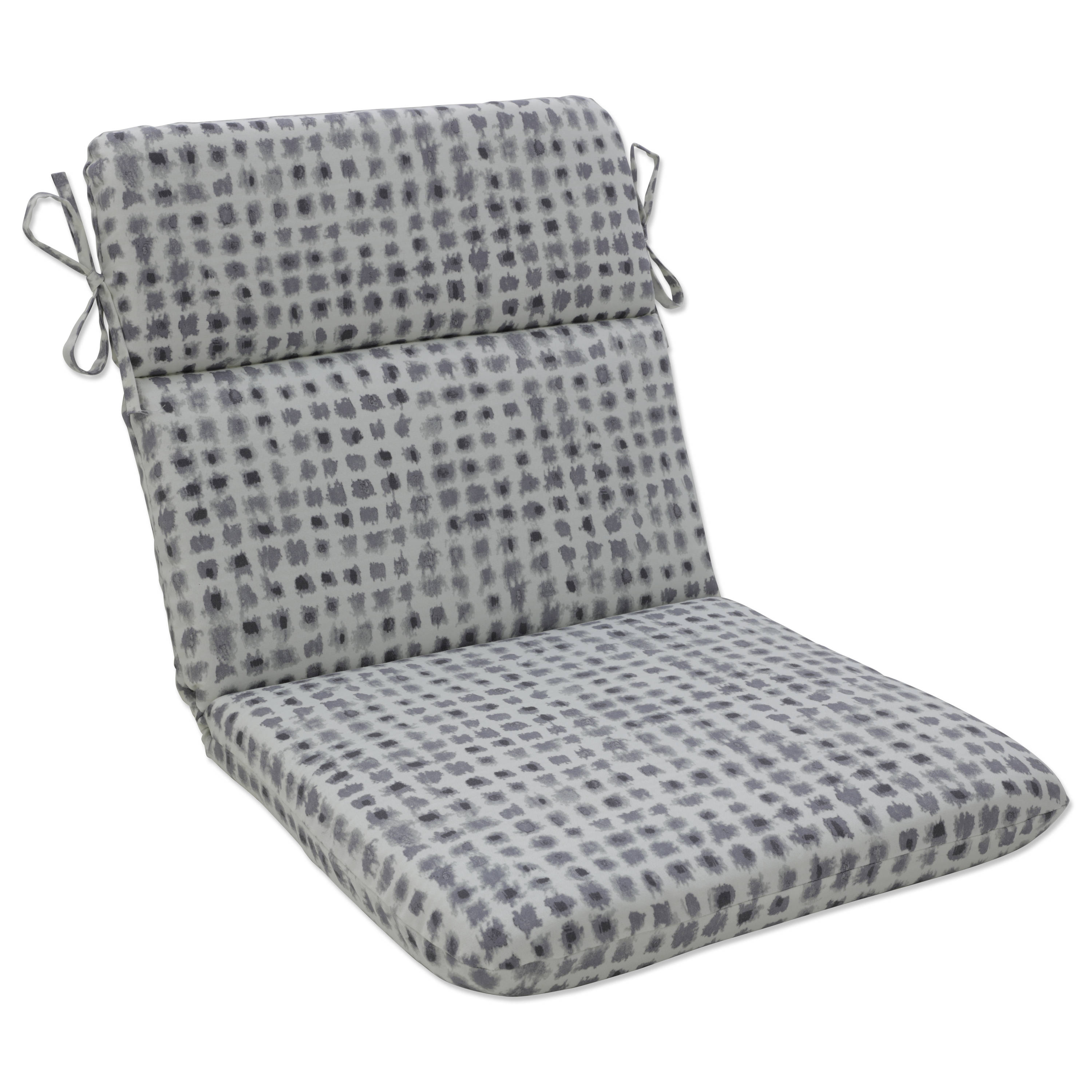 Pillow Perfect 672977 40.5-in x 21-in Grey Patio Chair Cushion