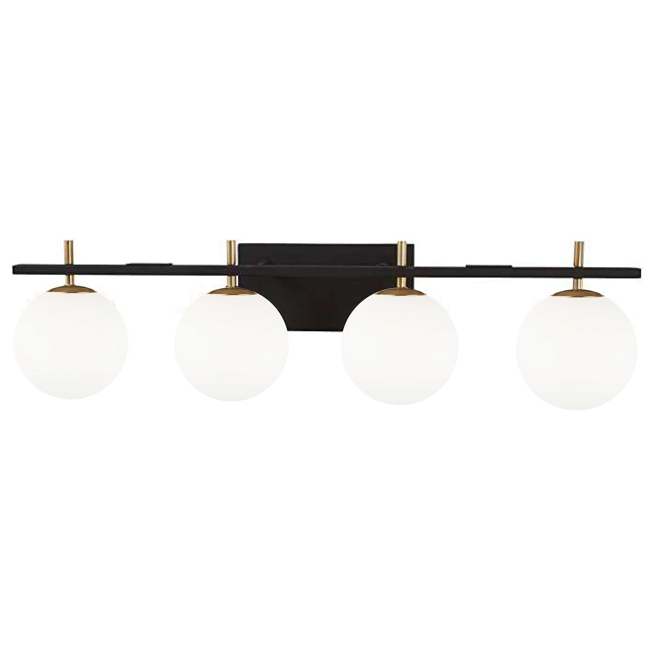 Dainolite VAD-324W-MB-AGB Vivaldi 32.5-in 4 -Light Matte Brass Transitional Vanity light