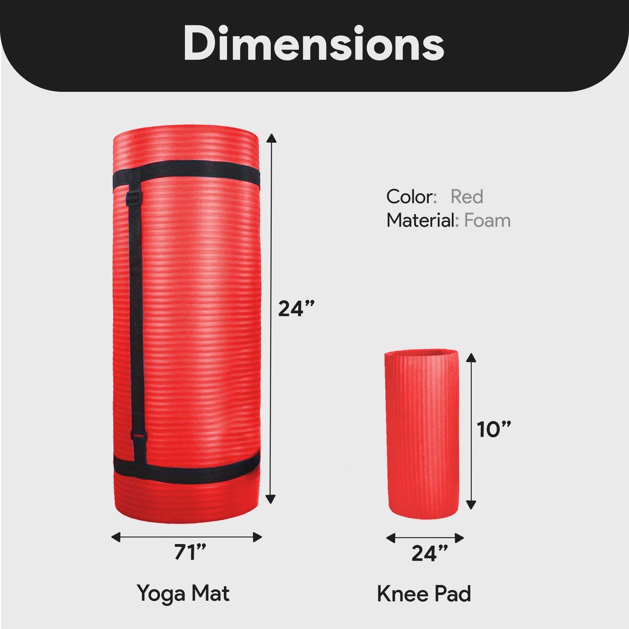 Balancefrom Fitness 1 Inches Extra Thick Yoga Mat w/Knee Pad and ...