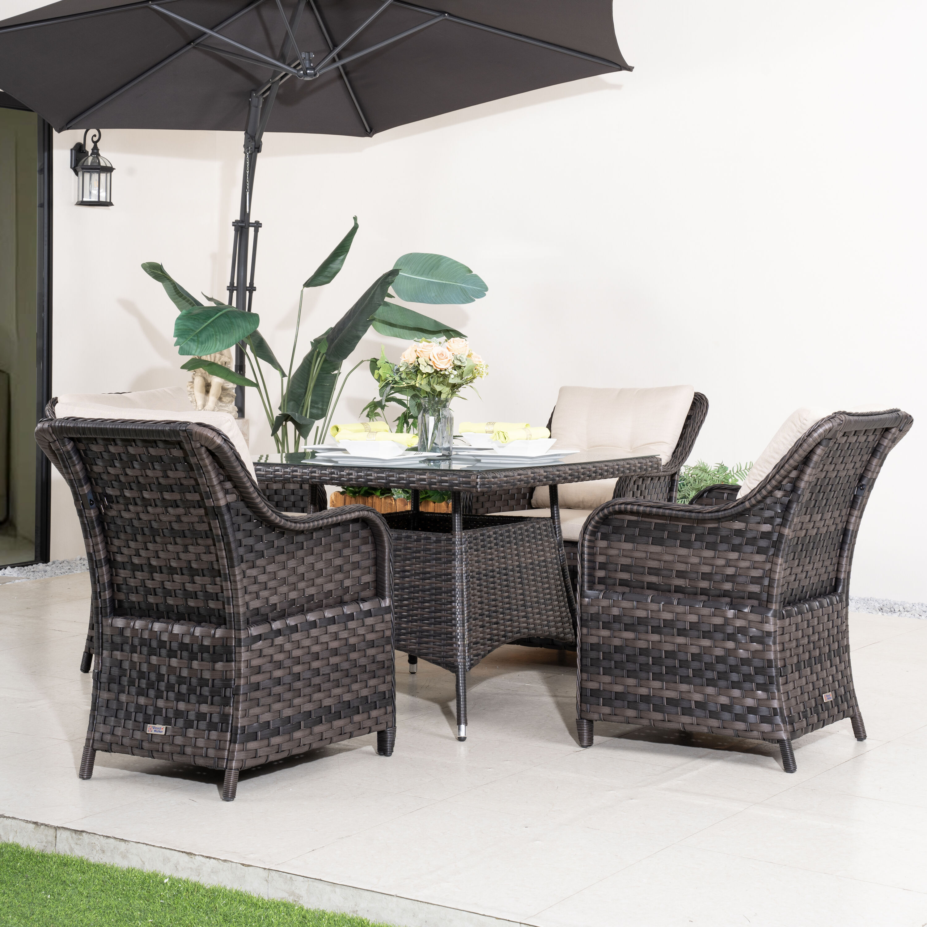 Direct Wicker DWT-1710&012-BR Patio-Dining-Sets - View #7