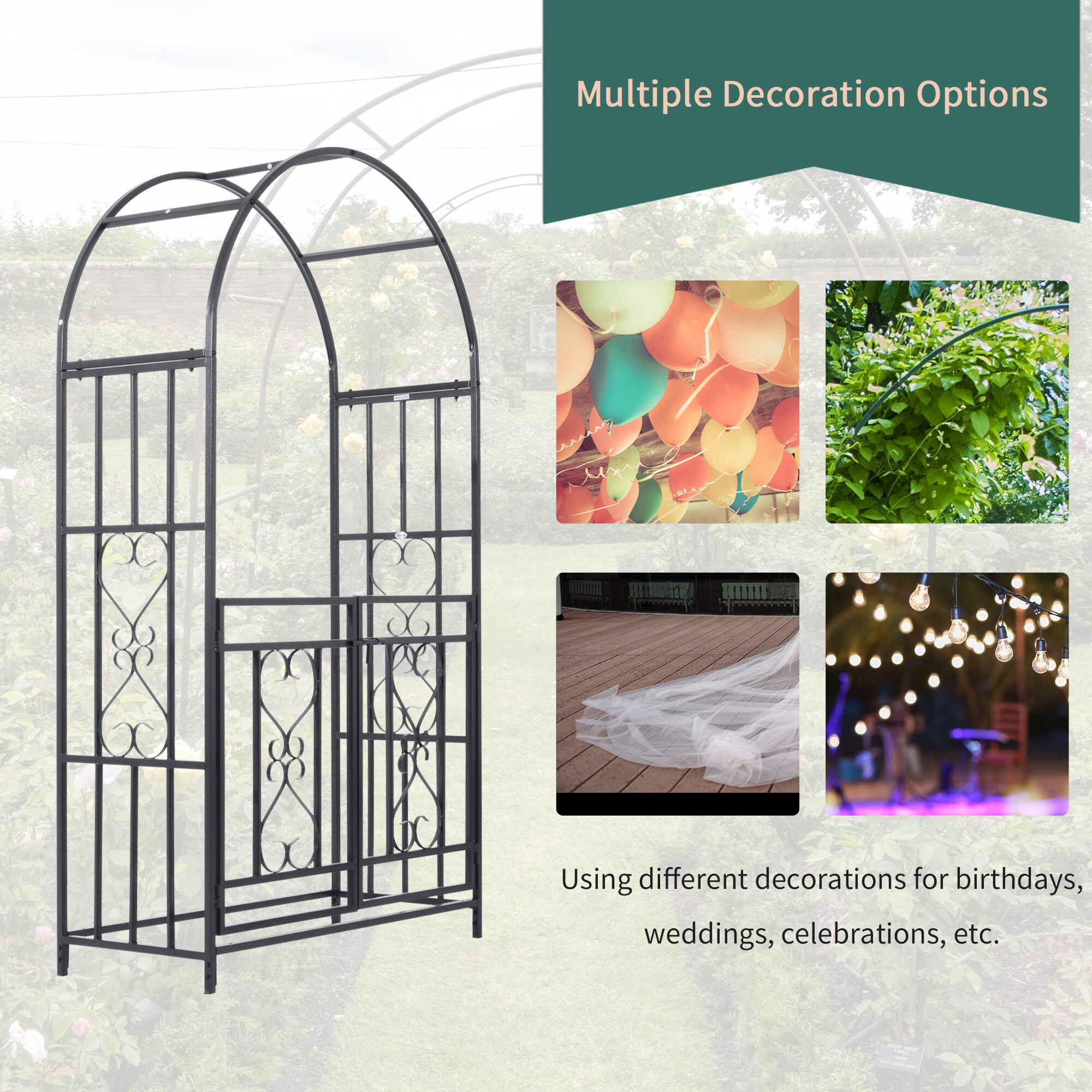 Outsunny 844-087V00CG Garden-Utility-Fencing - View #7