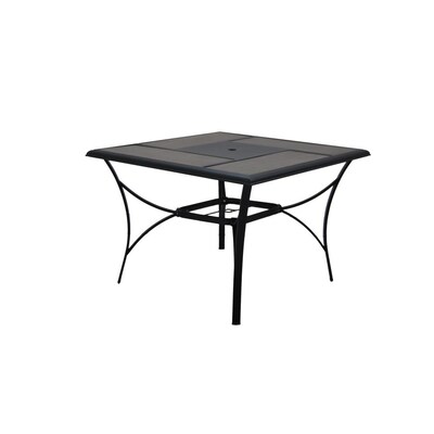 Garden Treasures Skytop Square Outdoor Dining Table 42 In W X L With Umbrella Hole The Patio Tables Department At Com - Garden Treasures Table Replacement Parts