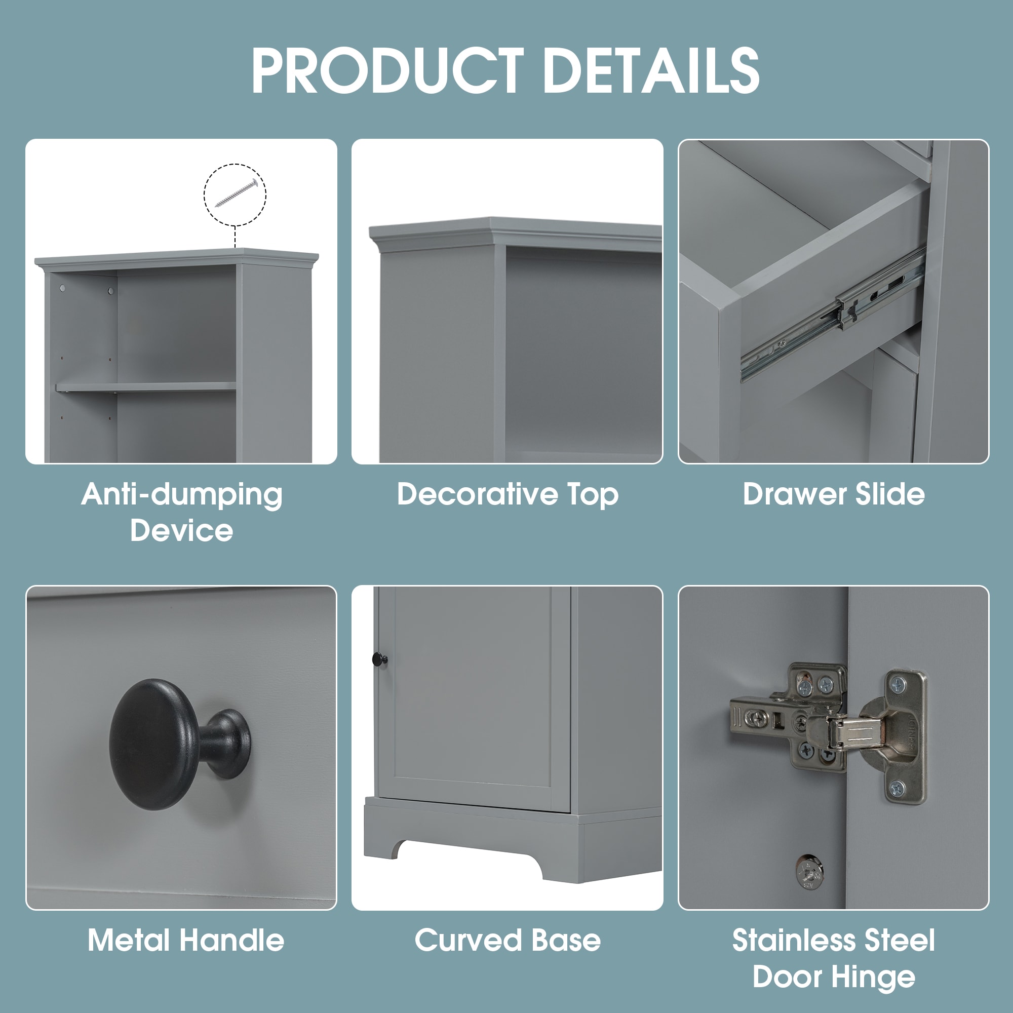 GDFStudio 329637 Bathroom-Wall-Cabinets - View #6