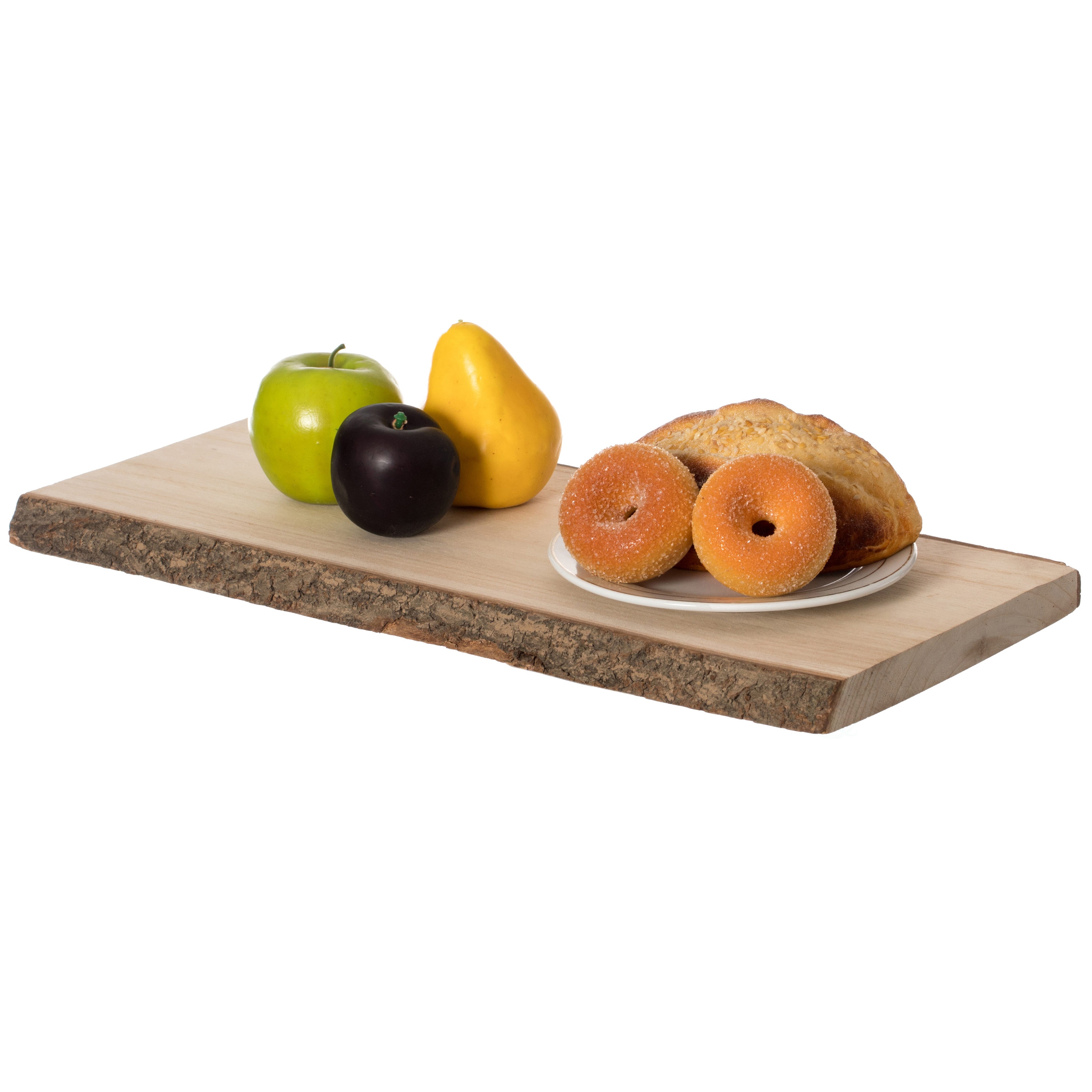 Vintiquewise QI004047-20 8.75-in x 20-in Brown Rectangle Serving Tray