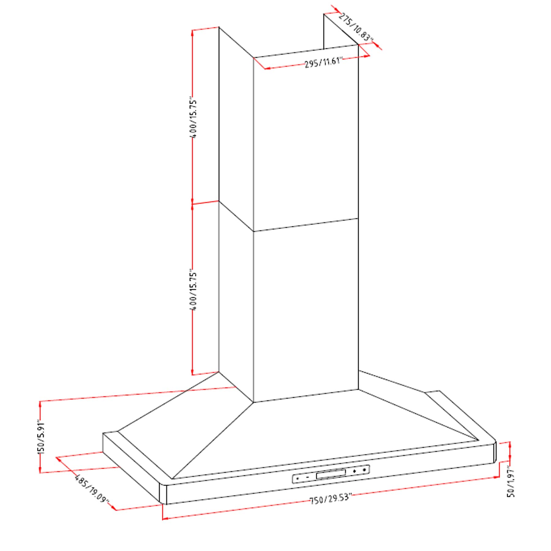 AKDY RH0017CFL Wall-Mounted-Range-Hoods - View #11