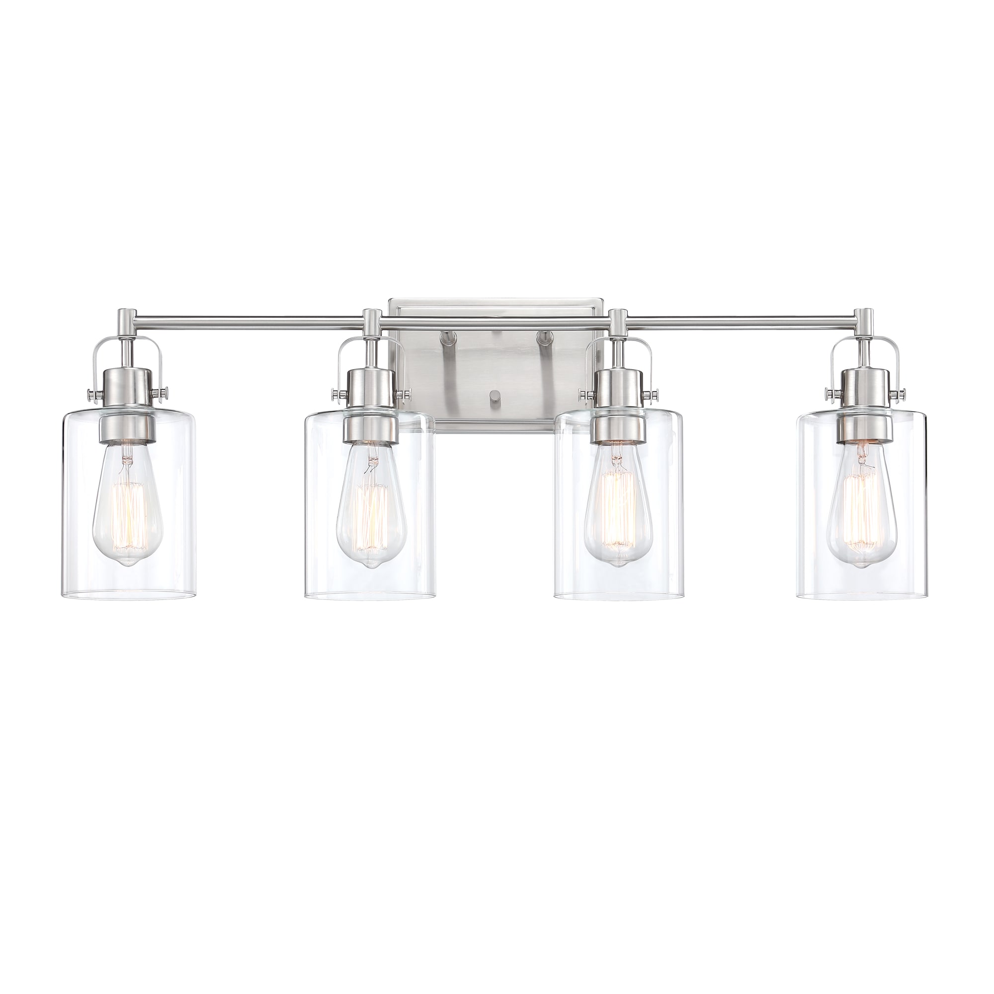Hukoro F41824-BN 30.91-in 4 -Light Brushed Nickel Modern/contemporary Vanity light