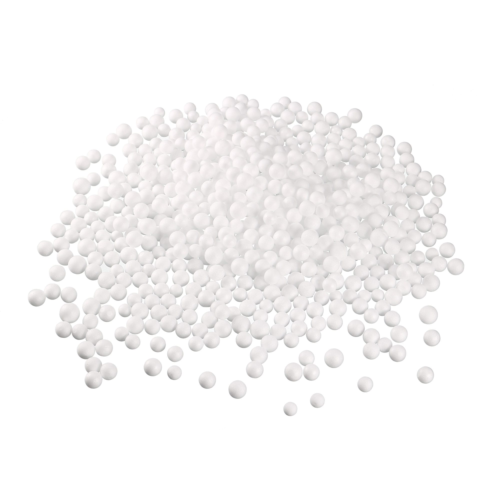 Unique Bargains 1pcs 0.3inch White Polystyrene Foam Ball Beads Round for the Arts DIY Crafts Party Decorations Fillings of Vase Pillow