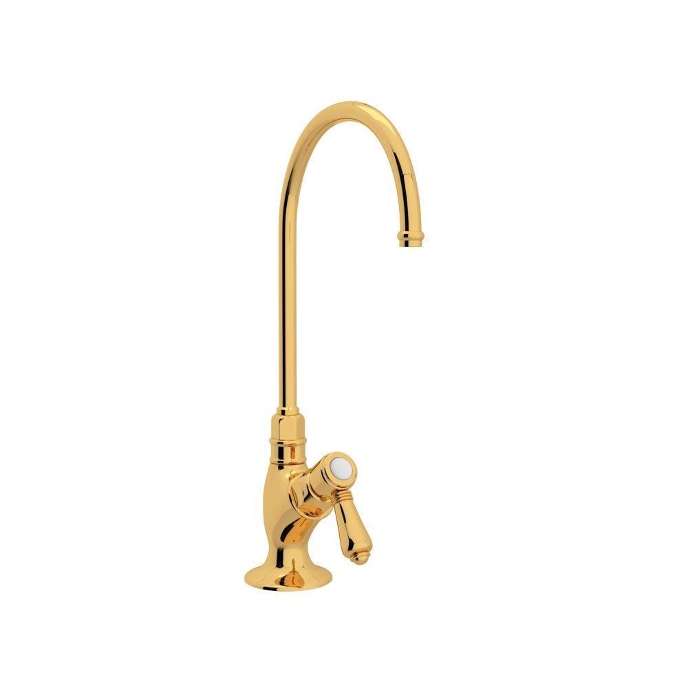 Rohl Italian Brass Single Handle High-arc Kitchen Faucet in the Kitchen  Faucets department at