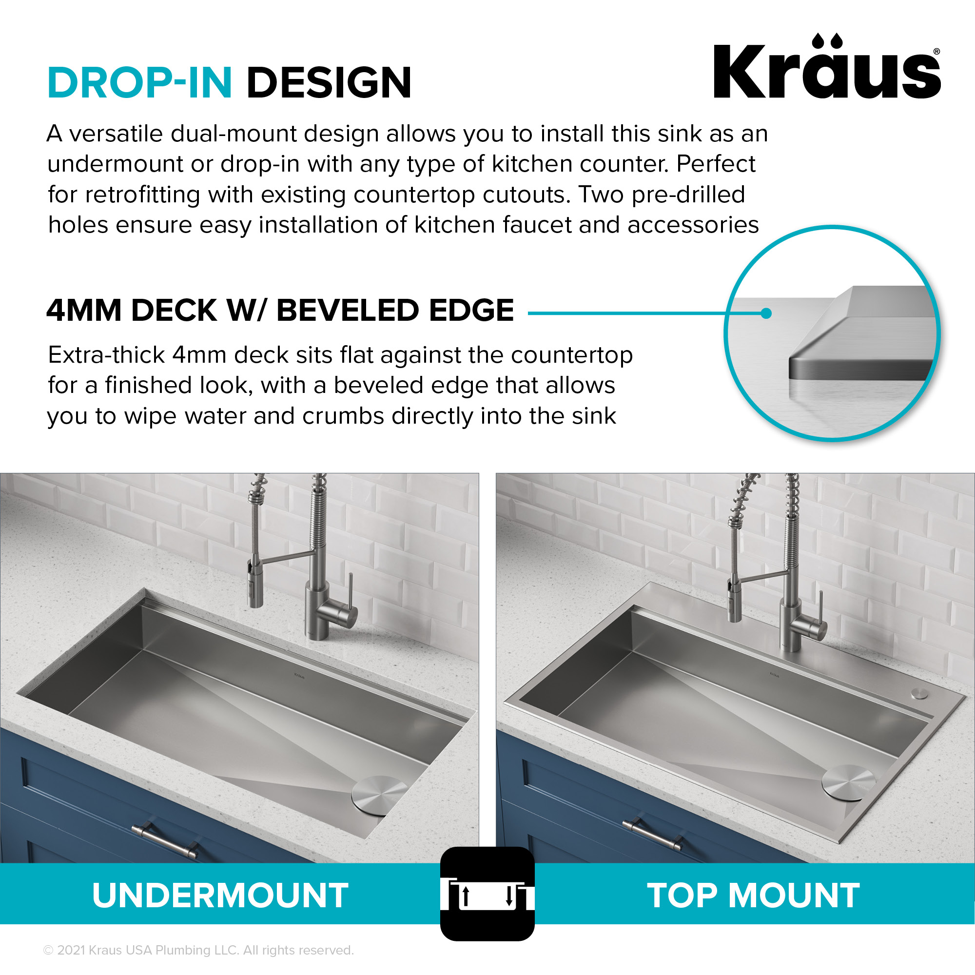 Kraus KWT310-33-5.5 Kitchen-Sinks - View #14