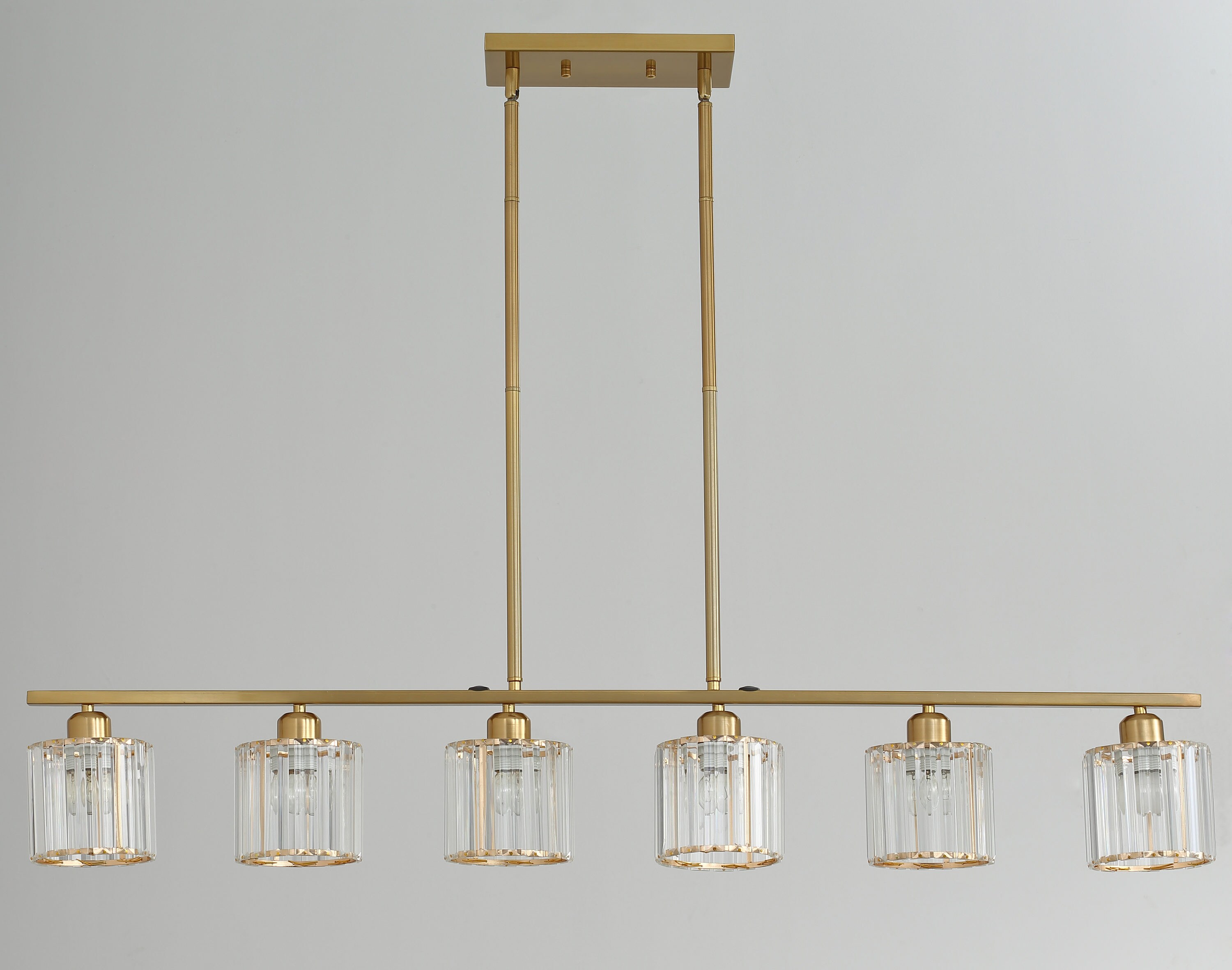 Aiwen 47.24 in. Wide Mordern 6-Light Gold Kitchen Island Linear ...