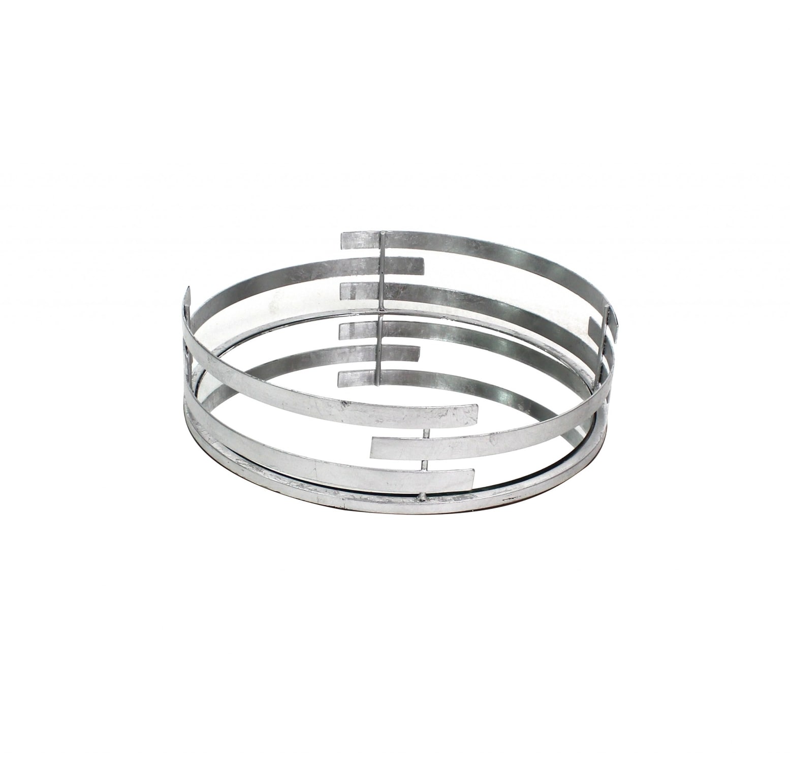 HomeRoots 4000274453 4-in x 14-in Silver Oval Serving Tray