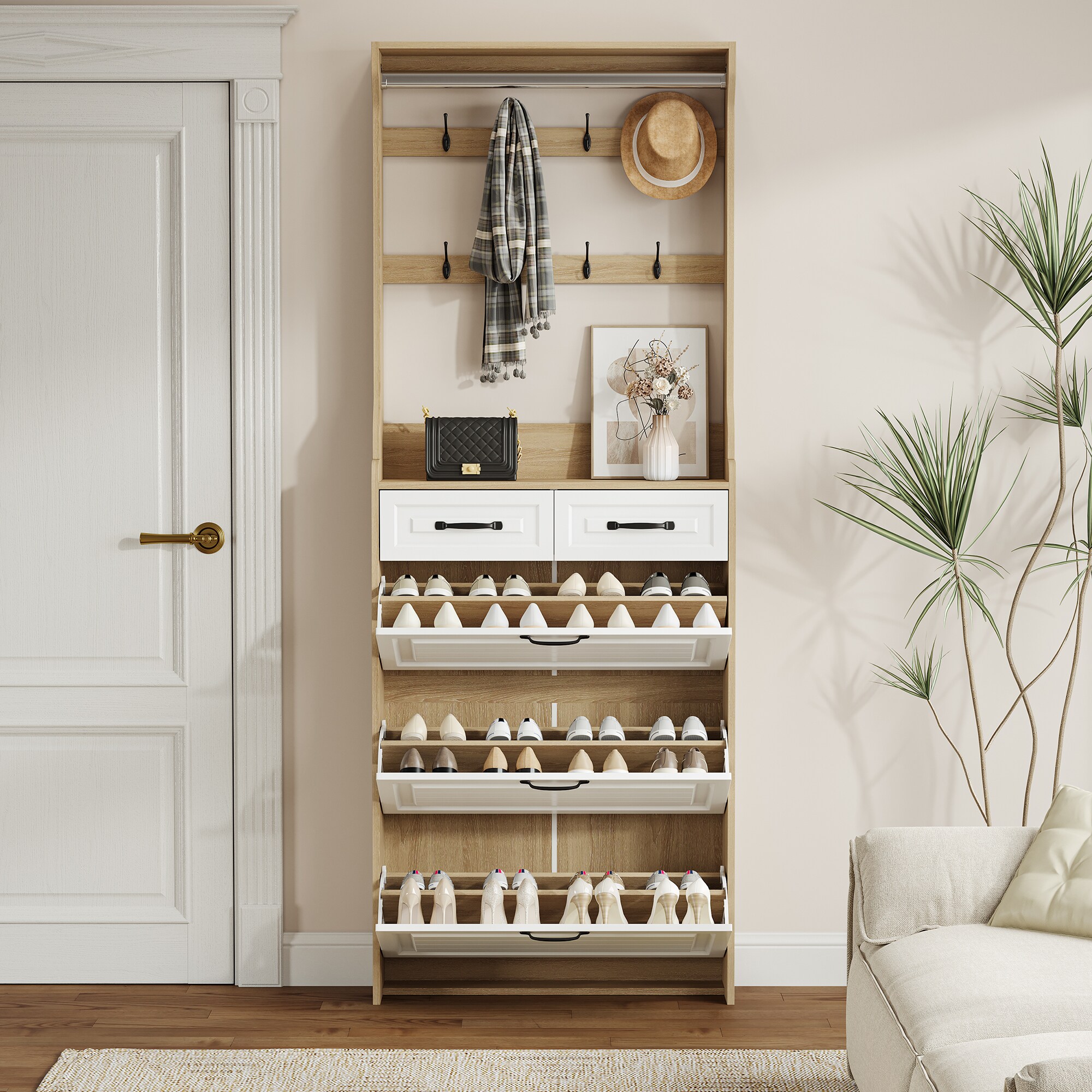 SINOFURN SYC080015WD Shoe-Racks - View #14