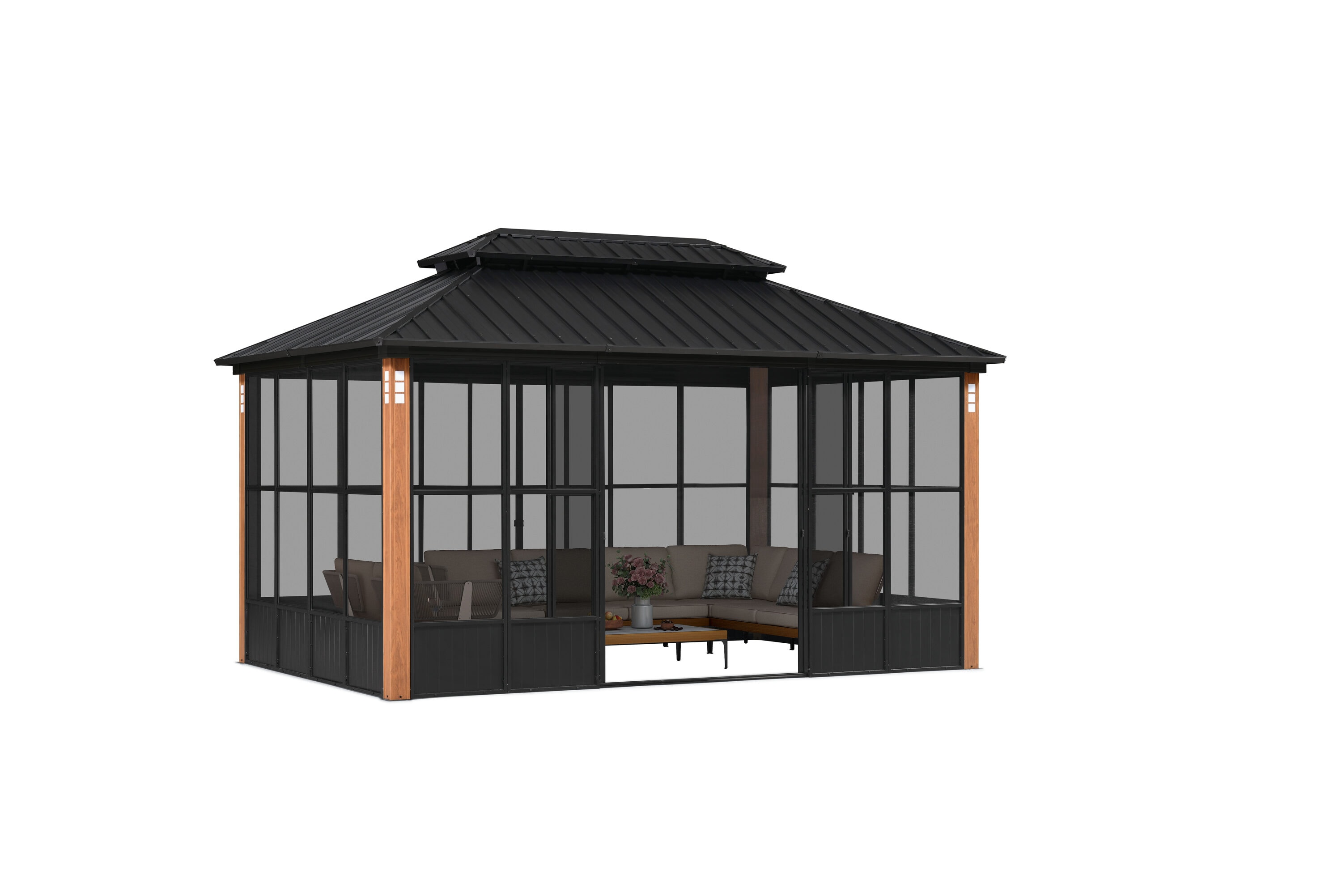 PURPLE LEAF LS06SRW1015DT Wood-Resin-Gazebos - View #2