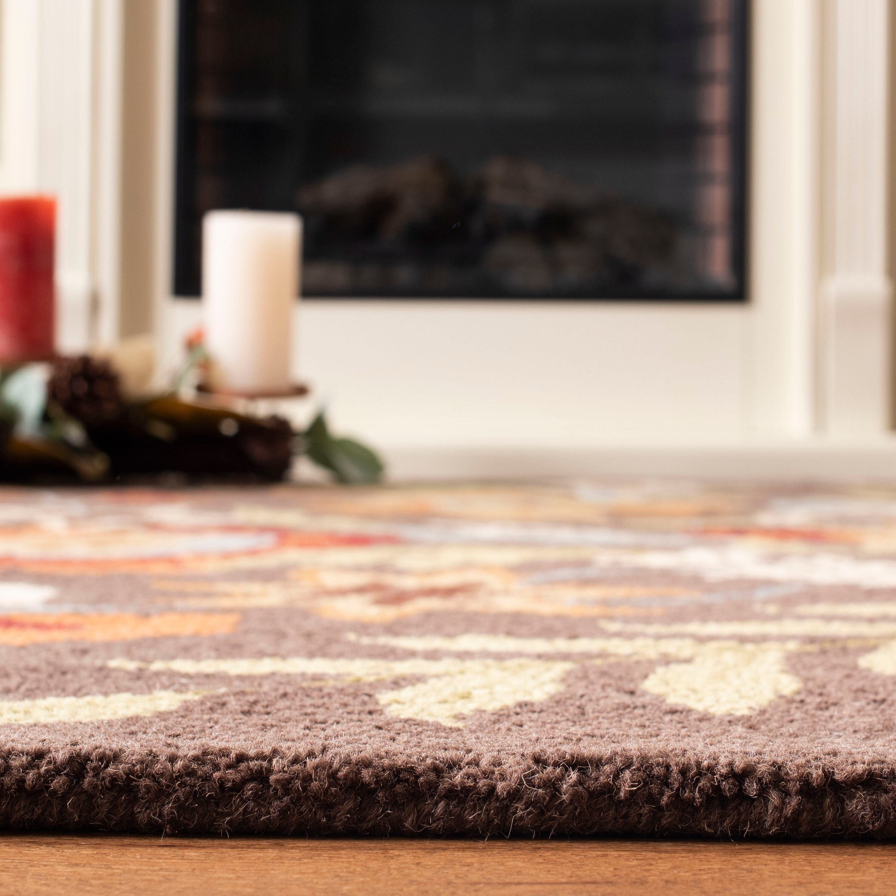 Safavieh 4' x 6' Blossom BLM915A Brown Multi Rug