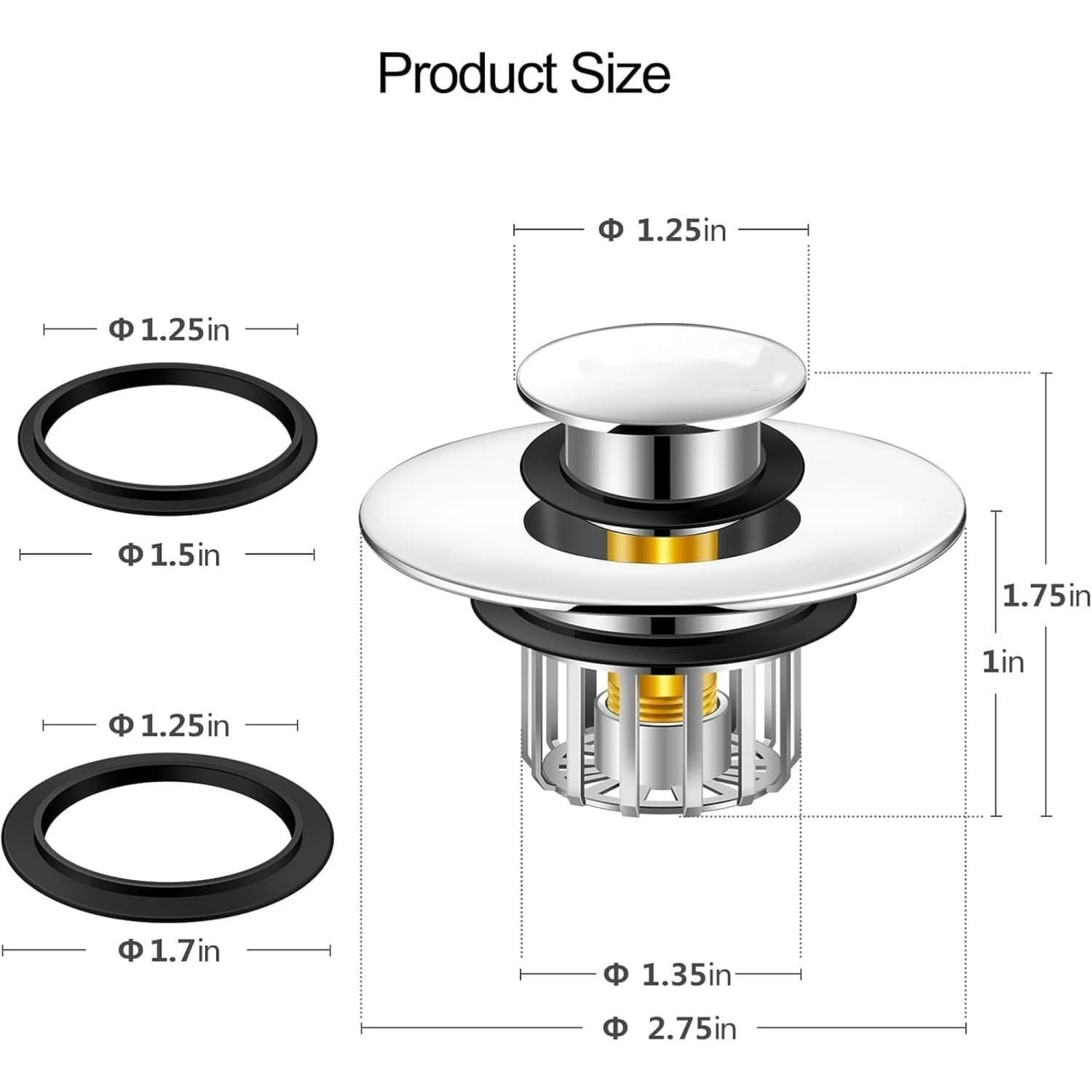 OGETFUUR L5ZQYA514PBD05 Tub-Drain - View #3