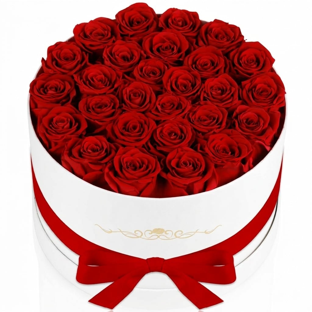 Phewnyzo Preserved Roses 27 pcs Red Flower Box Handmade Floral Arrangement Gift for Women Mothers Day Birthday Anniversary Graduation one_size