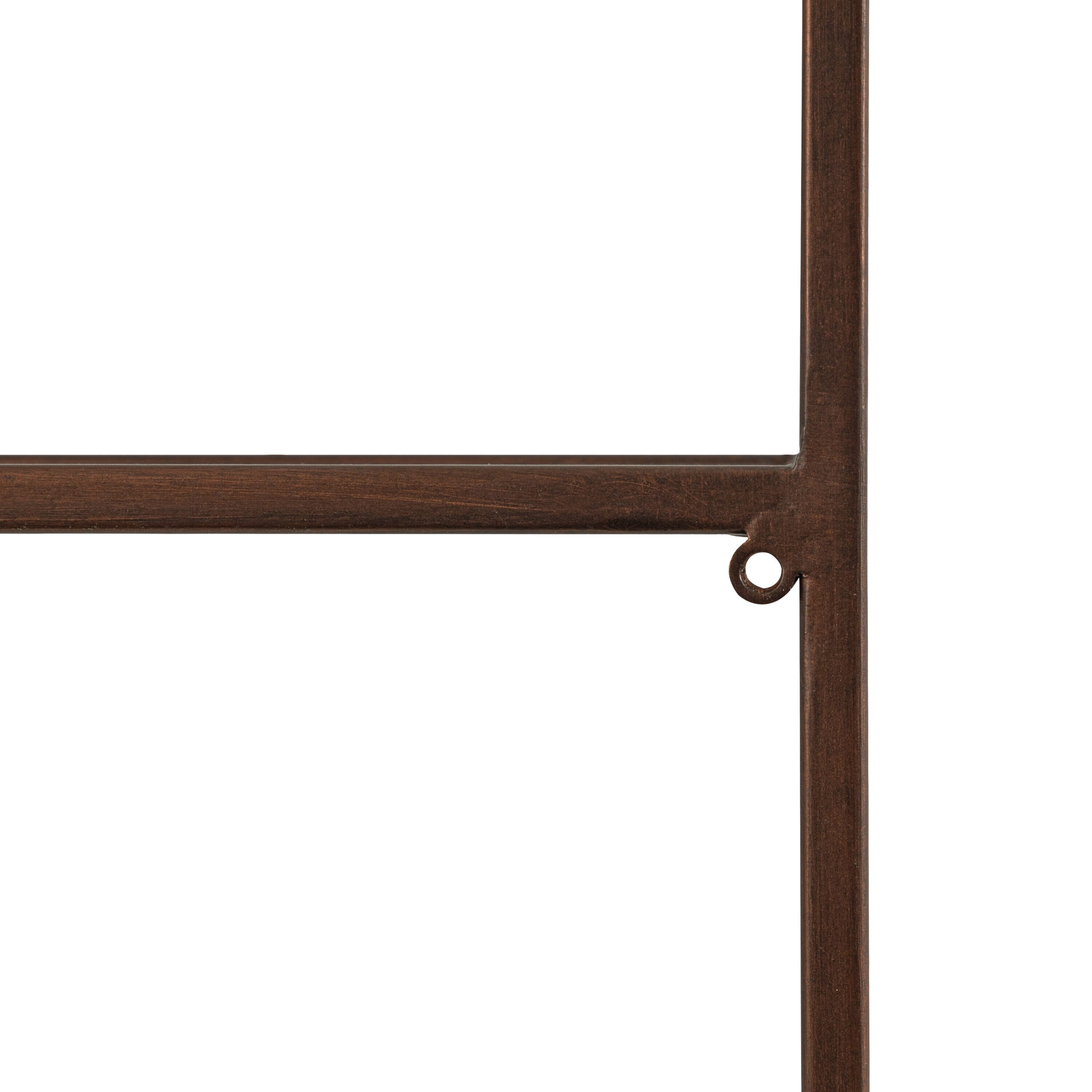 Bronze Metal Geometric Wall Shelf with Glass Tiers
