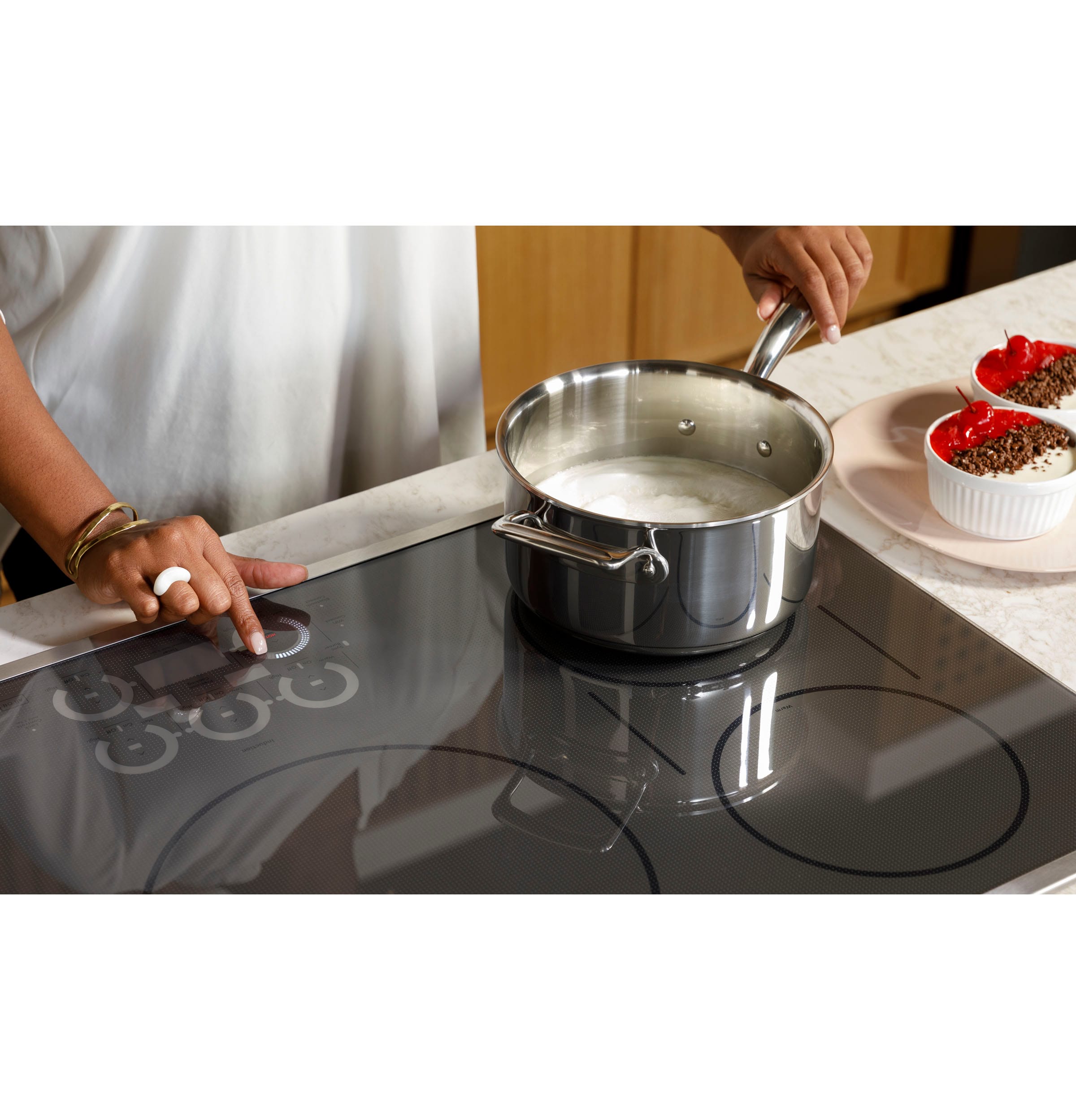 Cafe 36-in 5 Burners Stainless Steel Smart Induction Cooktop
