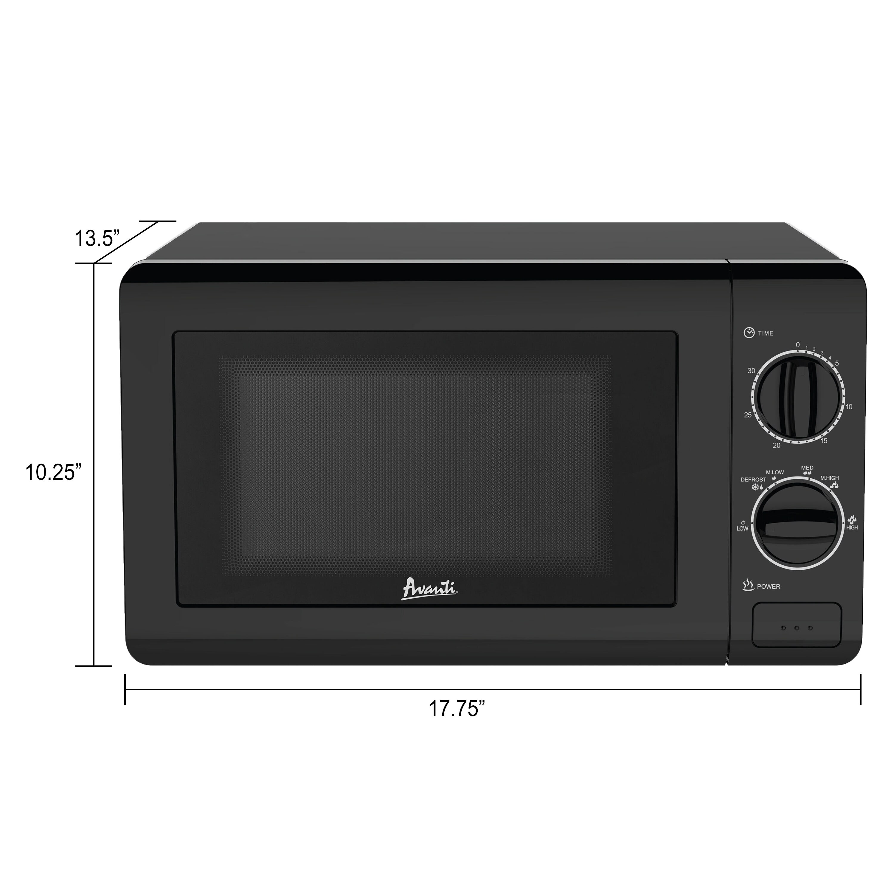 West Bend 0.7 Cu. Ft. 700 Watt Compact Kitchen Countertop Microwave Oven,  Black, 1 Piece - Foods Co.