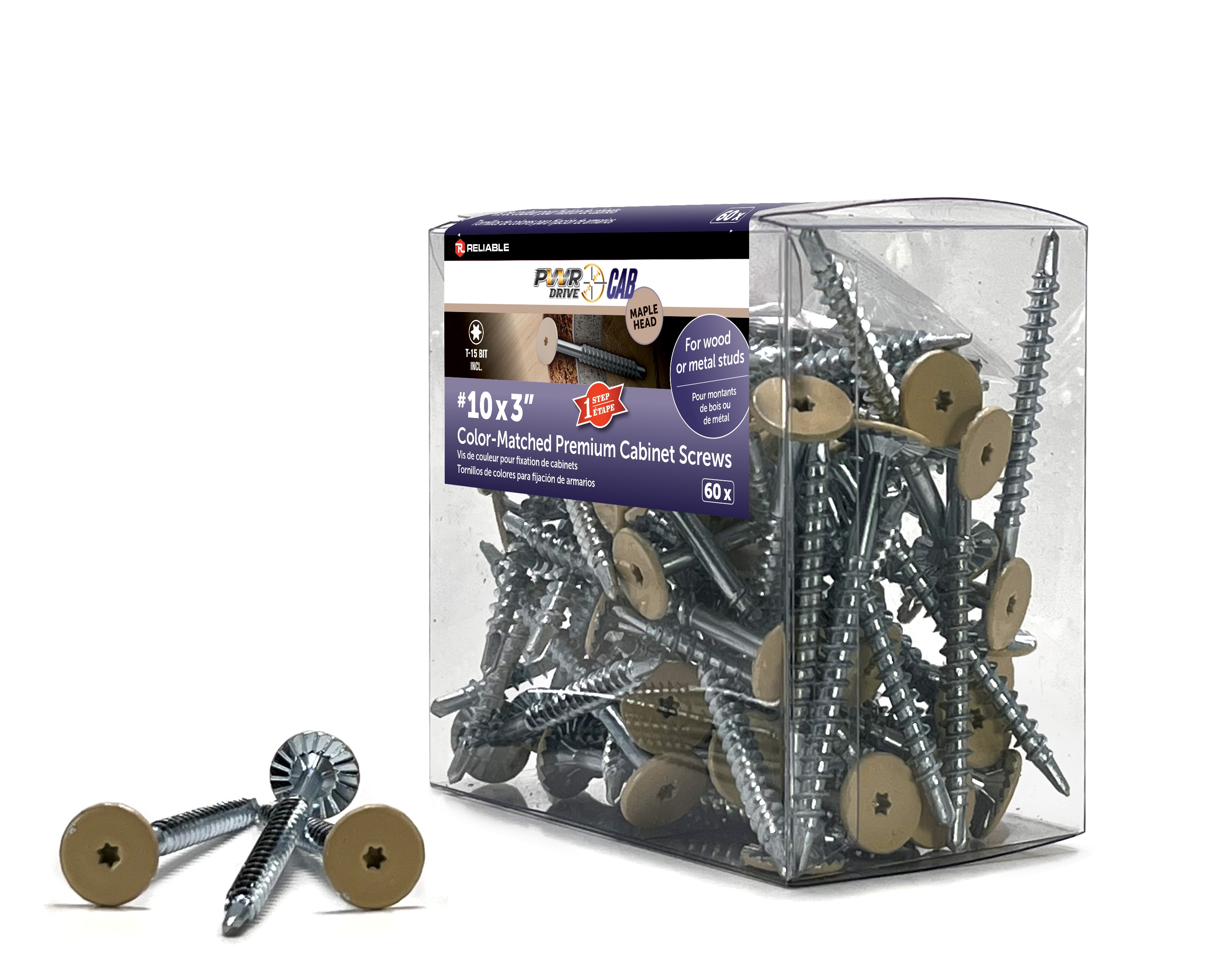 PWR DRIVE #10 x 3-in Star -Drive Screws 60 -Count