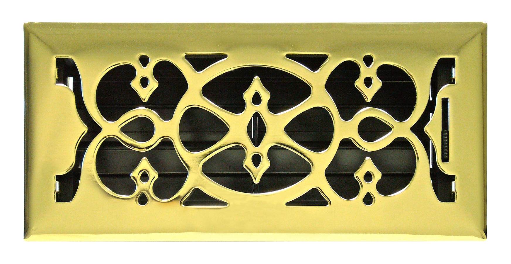 Accord Select AMFRPBV310 3-in x 10-in Steel Polished Brass Floor Register
