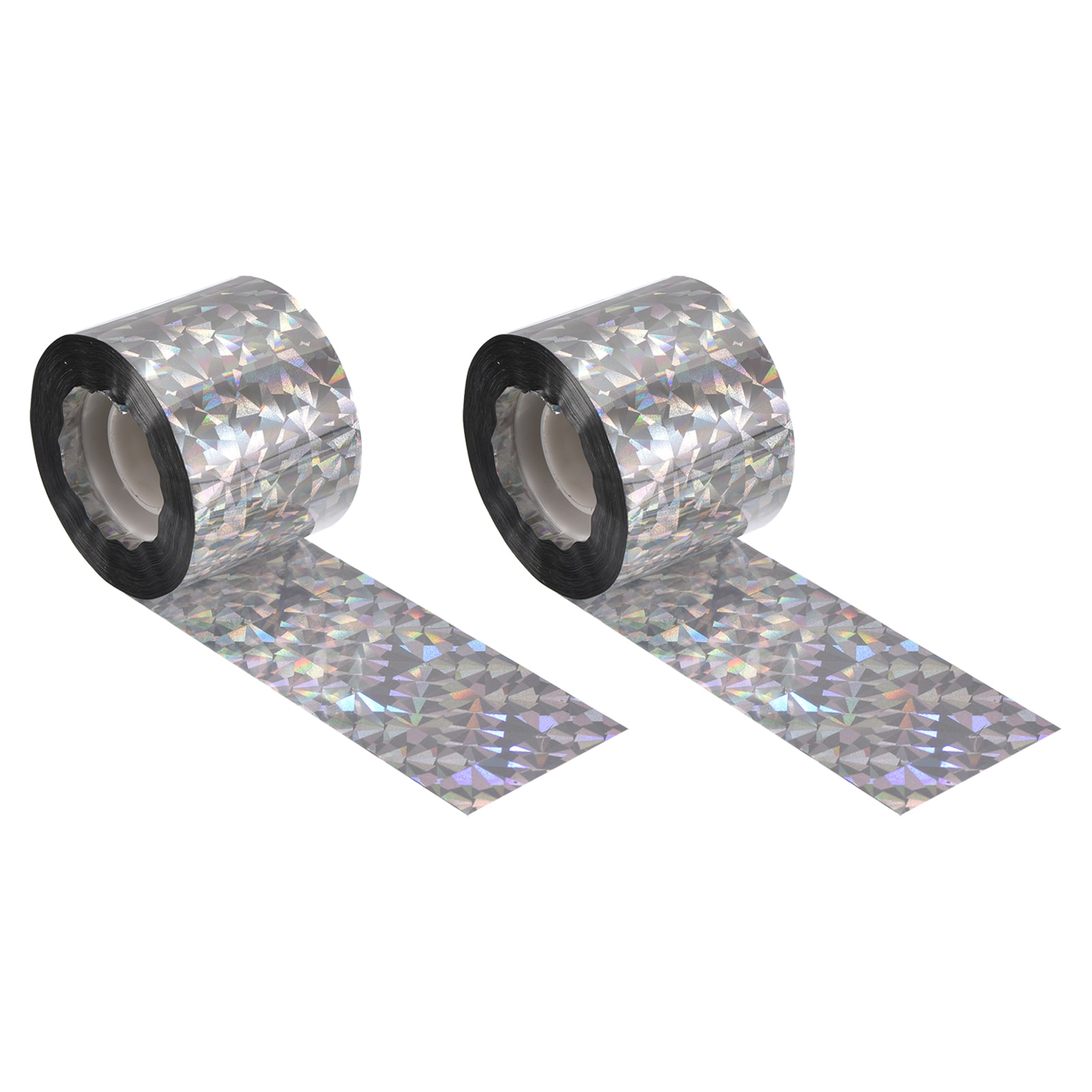 Unique Bargains - Bird Scare Tape 262 ft x 2 in PET Reflective Tape Ribbon Laser Floral 2 Roll