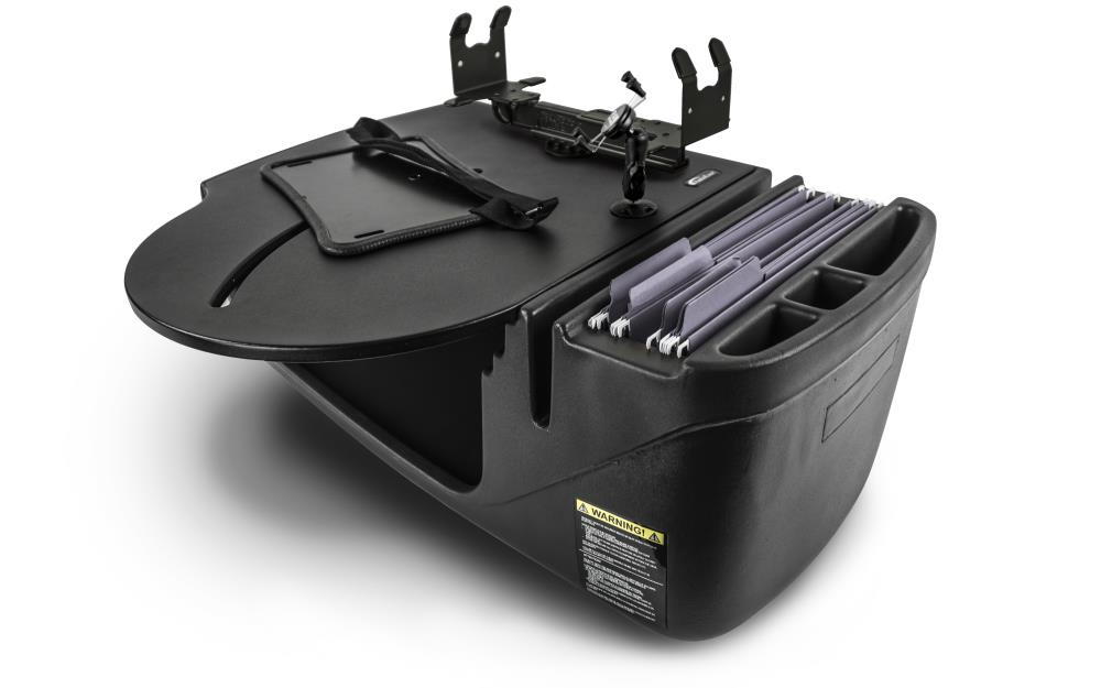 AutoExec AUE38450 RoadMaster Car Black with Built-in Power Inverter, X-Grip Phone Mount and Printer Stand
