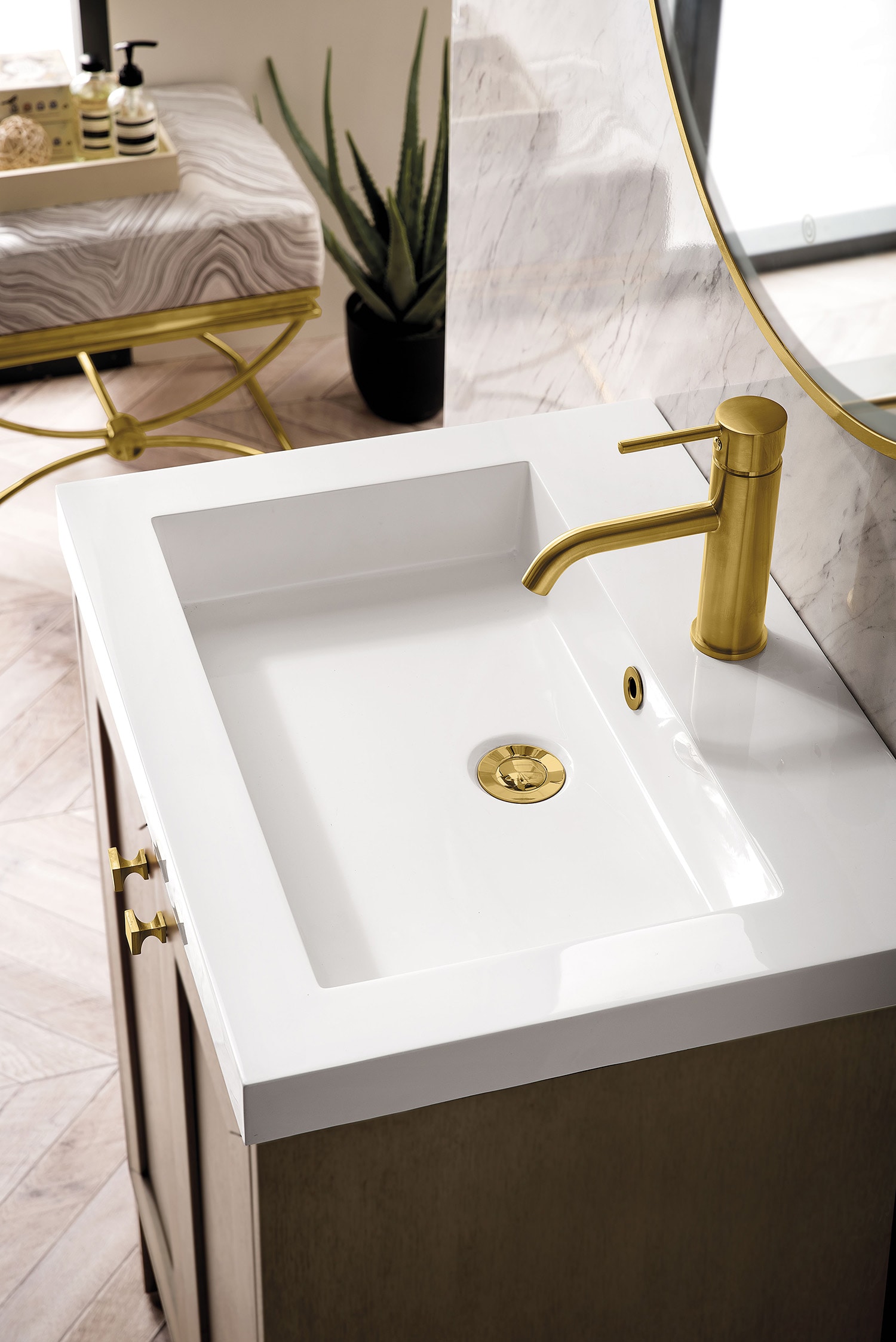 Chianti 20" Whitewashed Walnut Floating Single Vanity Set