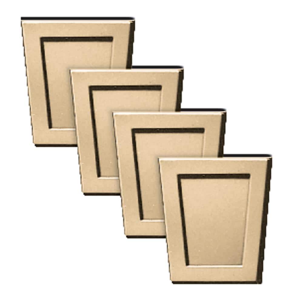 Builders Edge 180020001045 4 -Pack 4-in x 4.5-in Sandstone Maple Polypropylene Gable Vent Keystones