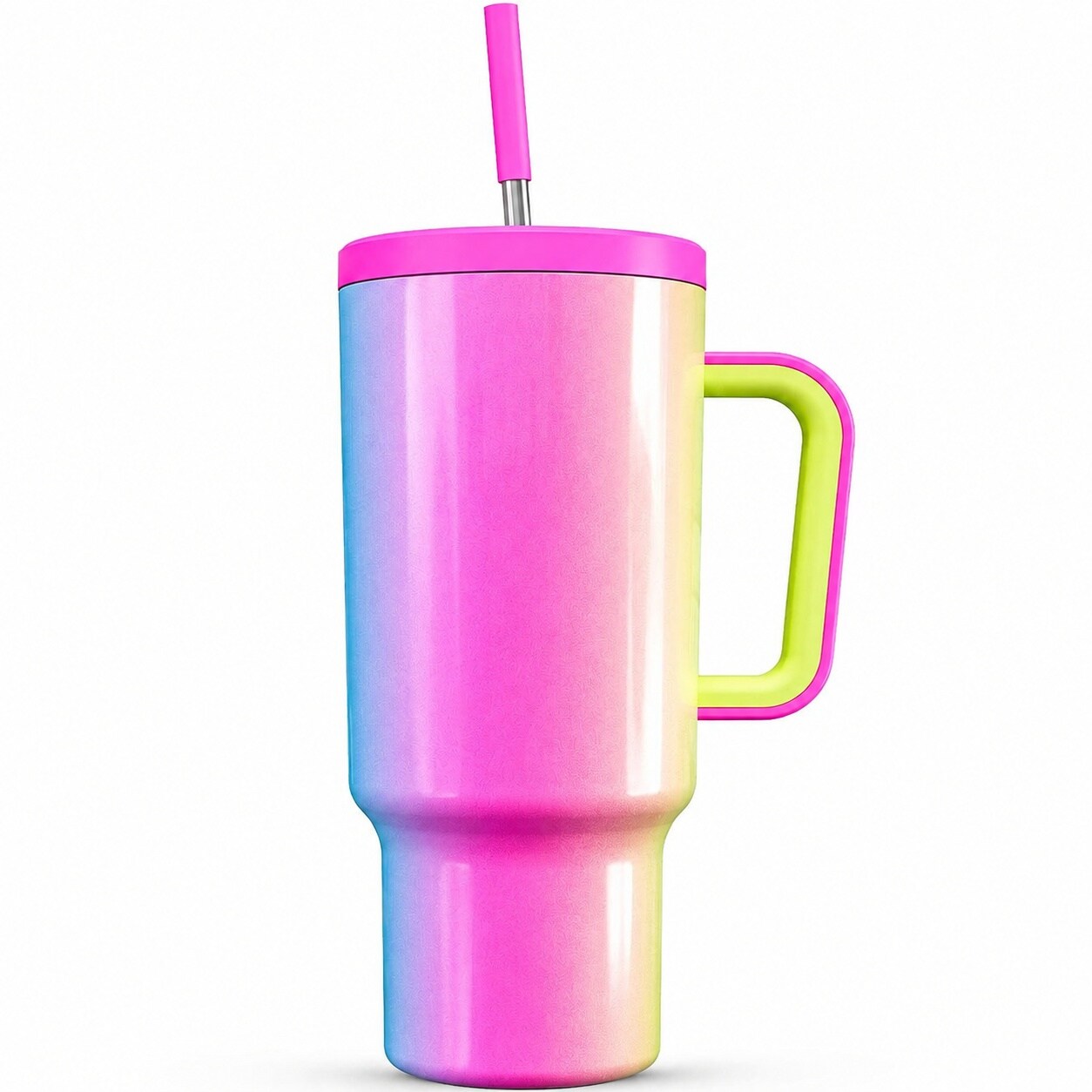 Aoibox  40 oz Insulated Stainless Steel Travel Tumbler with Handle Leak Proof Lid and Straw