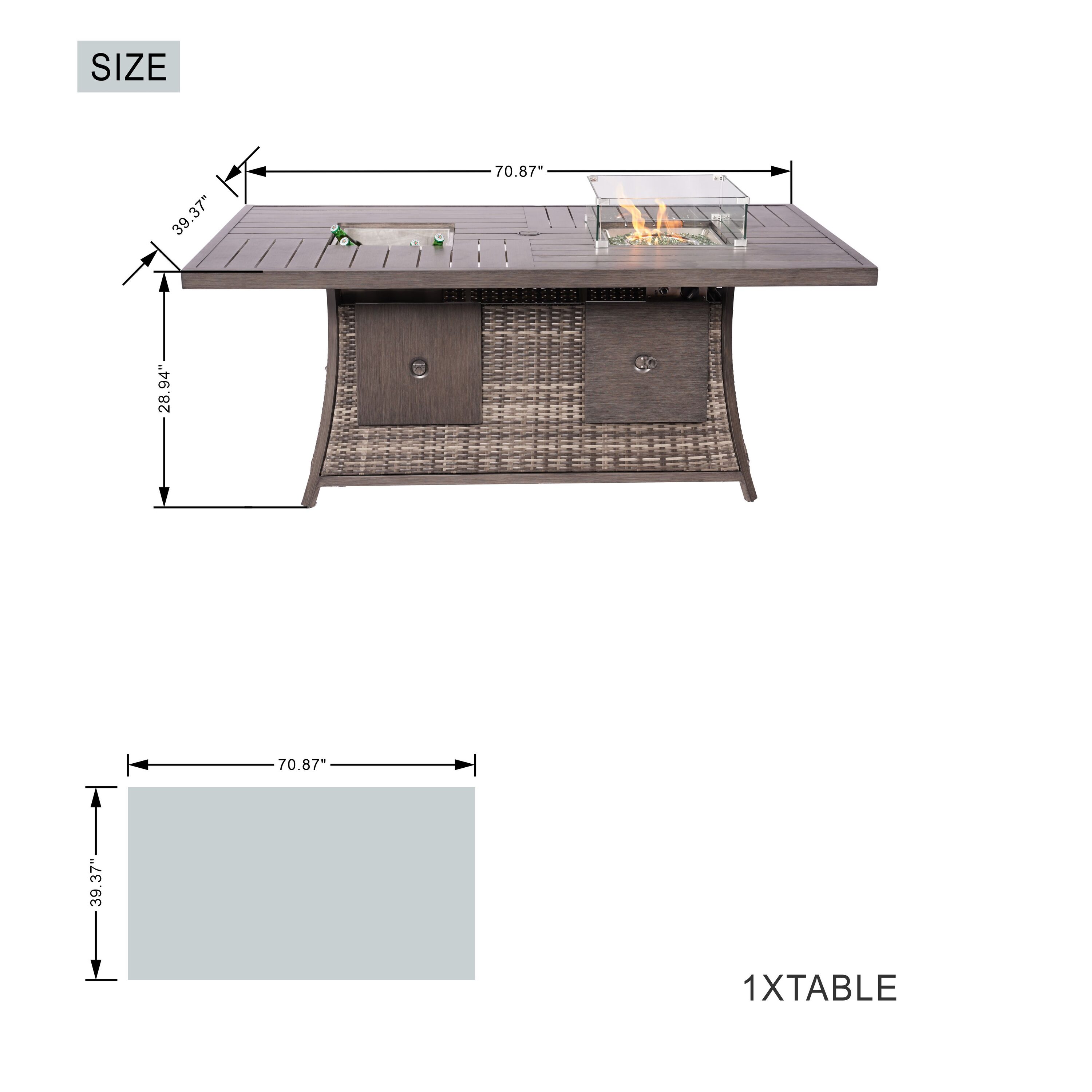 Moda Furnishings 1106FI-009-G Patio-Dining-Sets - View #3