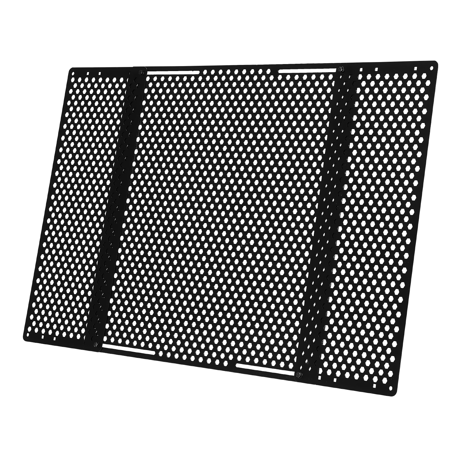 GIVIMO RV Screen Door Protector Adjustable 22 to 31.5-in - Iron Door Grille with Reinforced Breathable Honeycomb Holes - Easy-Install Camper RV Entry Protector for Pet Protection - Black #LW102GIVSS3404