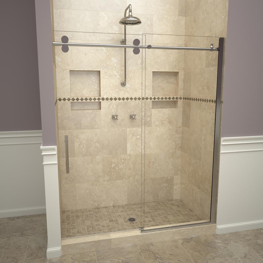 Redi Slide 28VCPXP05976 Polished-chrome 76-in Semi-frameless Sliding Shower Door