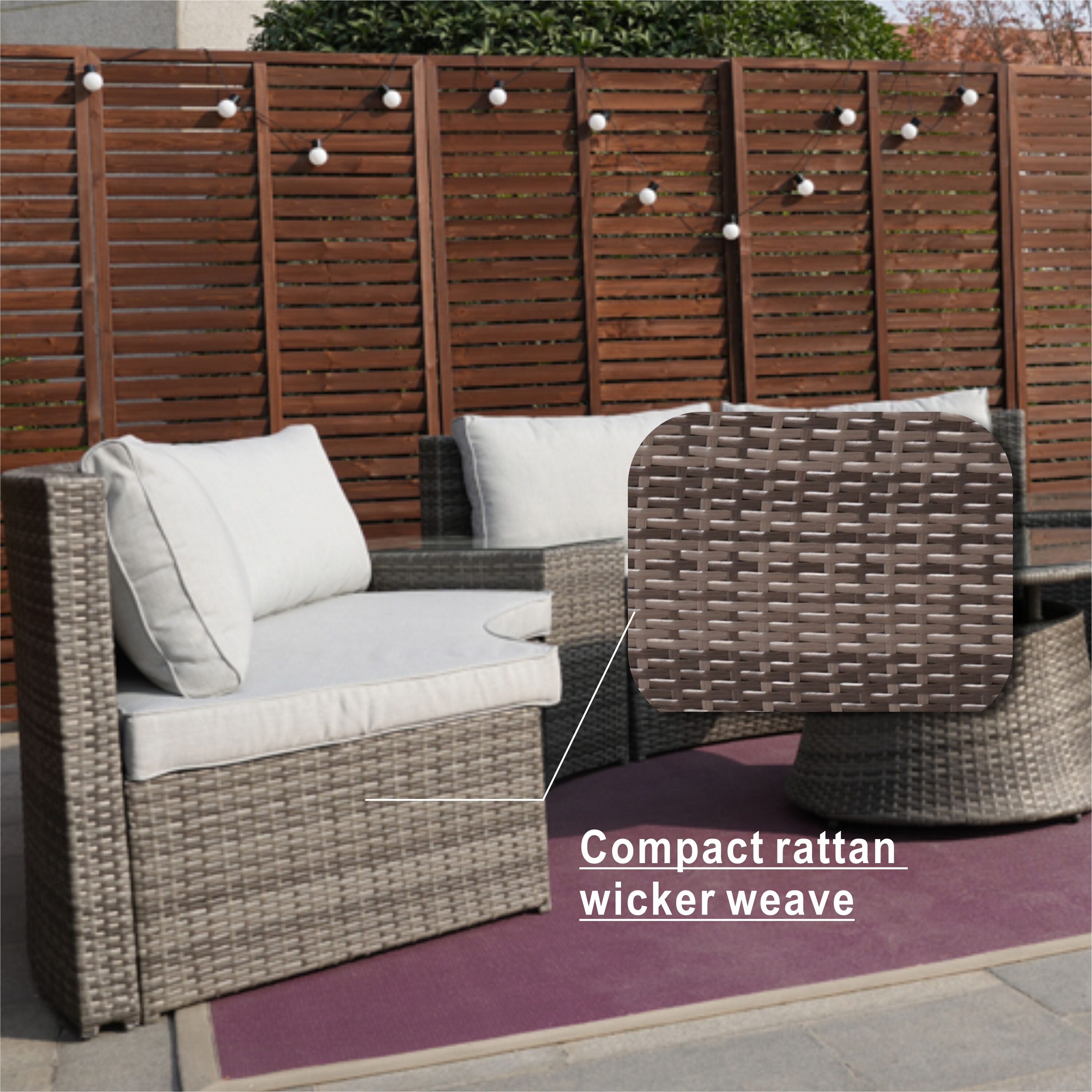 Direct Wicker DWS-1205B-GRAY Patio-Conversation-Sets - View #5