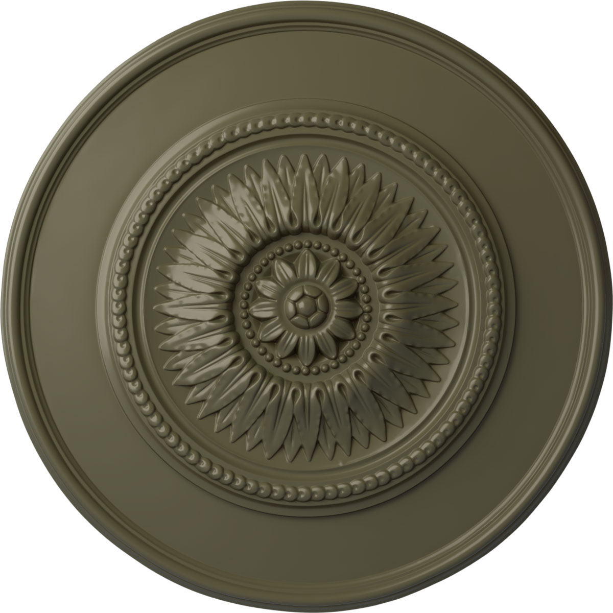 Ekena Millwork CM23FLPTF Floral 23.5-in W x 23.5-in L Painted Turtle Polyurethane Whole Ceiling Medallion
