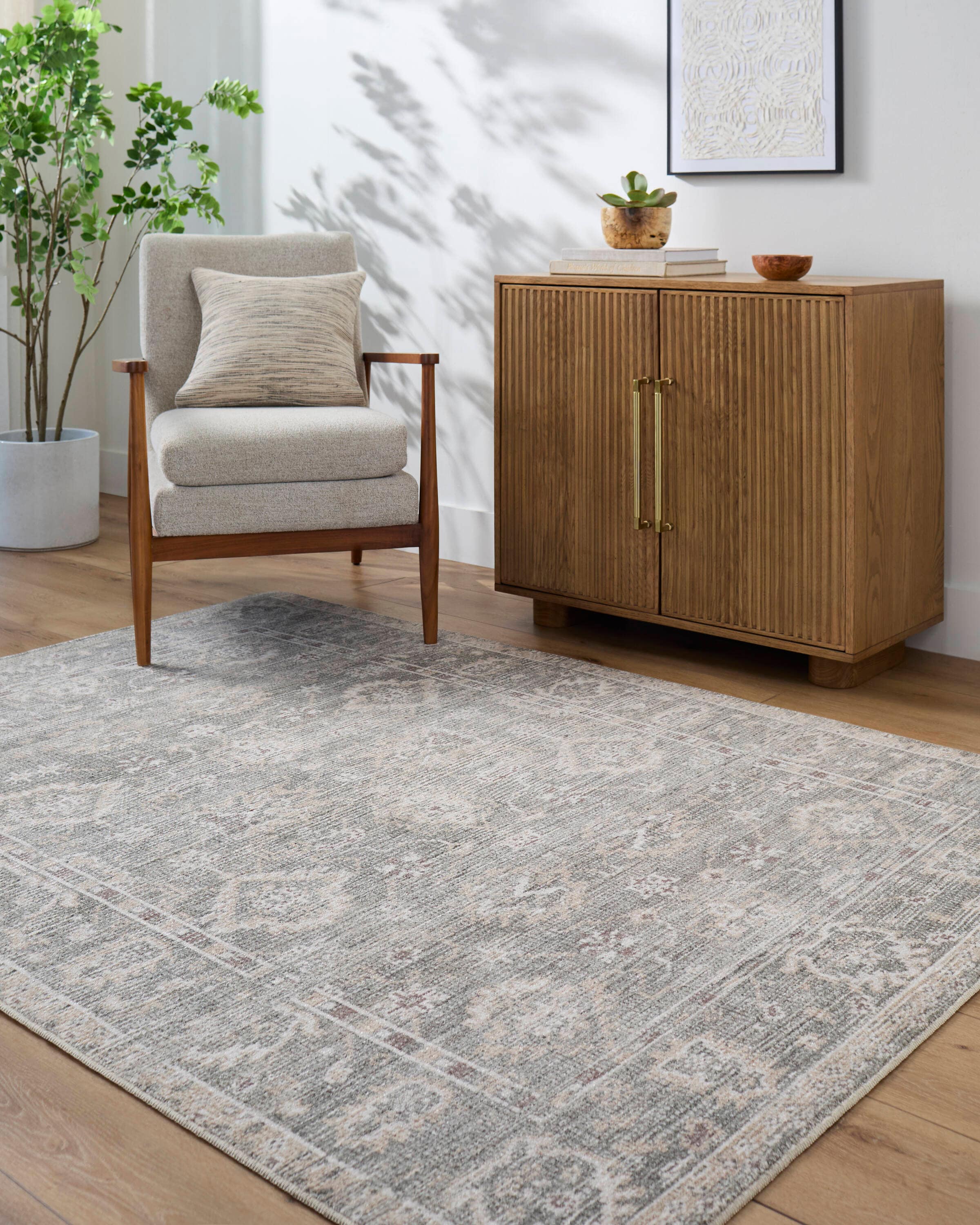 Livabliss GACA2300-2773 Galey Alix Collins Avenue 2 x 7 (ft) Polyester Gray Rectangular Indoor Vintage Runner rug