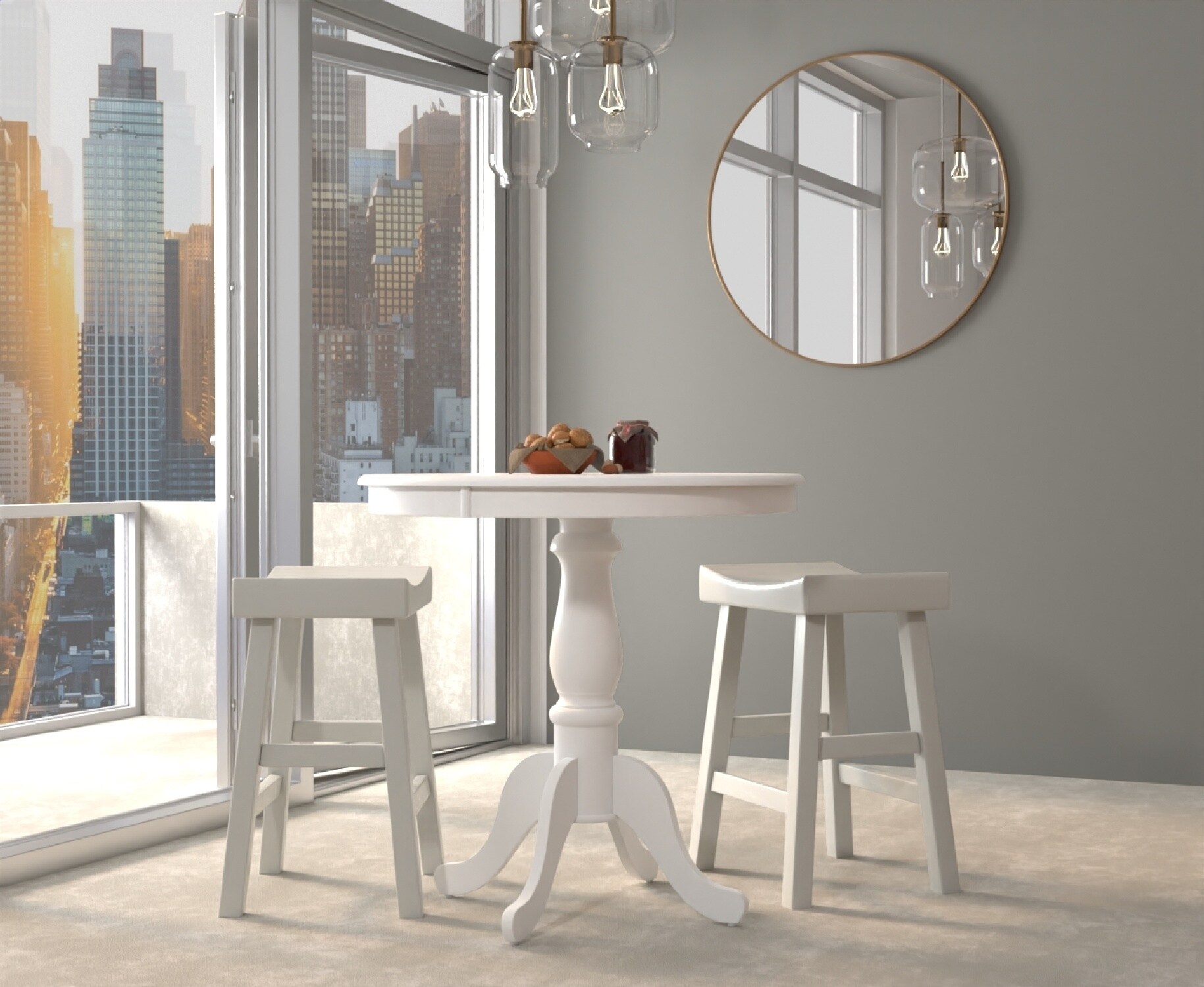 Carolina Cottage 3636B-PW Dining-Tables - View #9