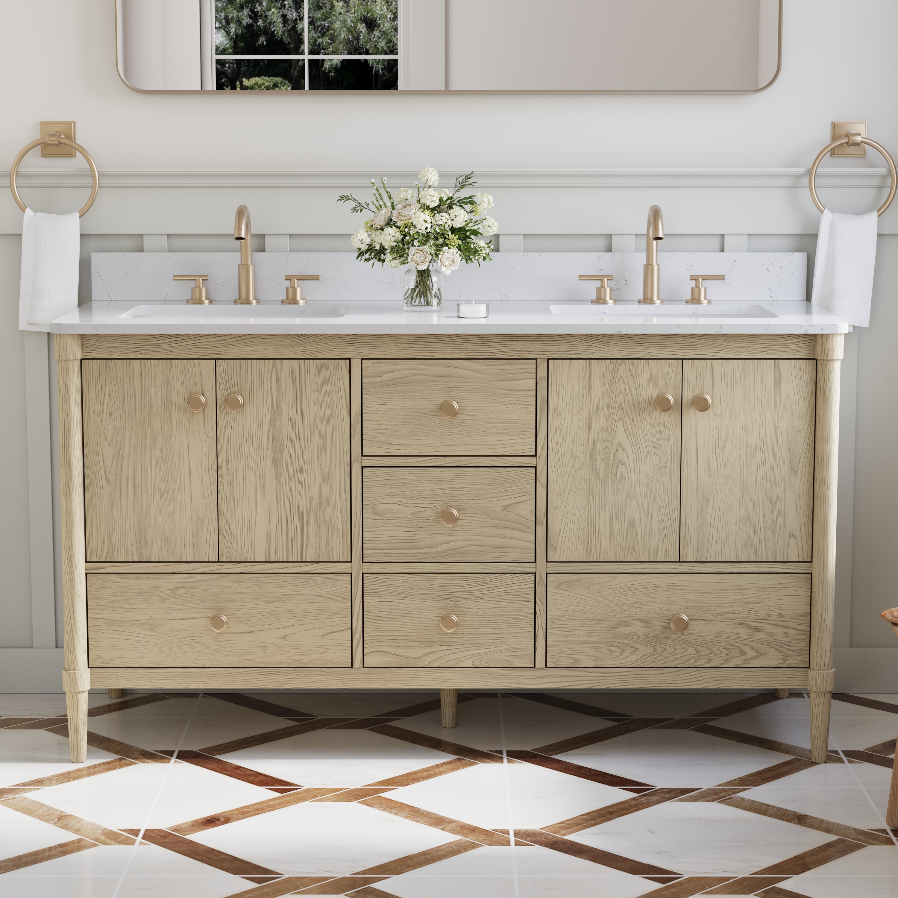 Ayelon BV60QZEOAK Bath-Vanity-Combo - View #3