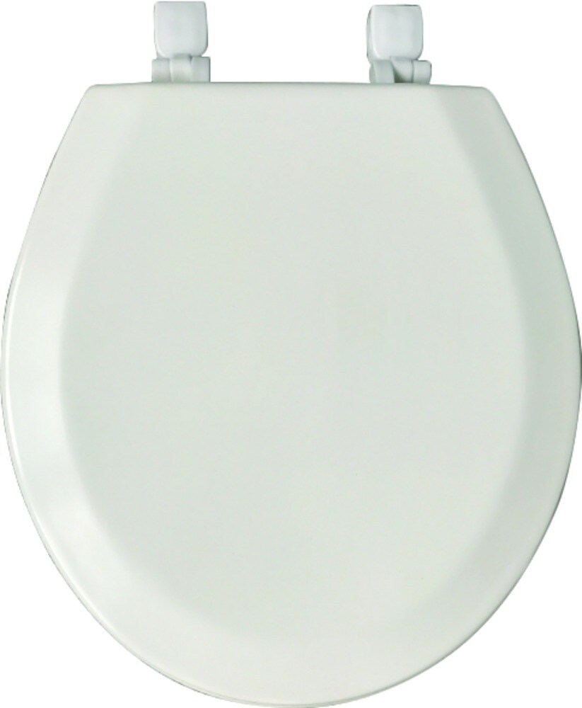 Elongated EZ-FLO 65907 Wood Toilet Seat White 
