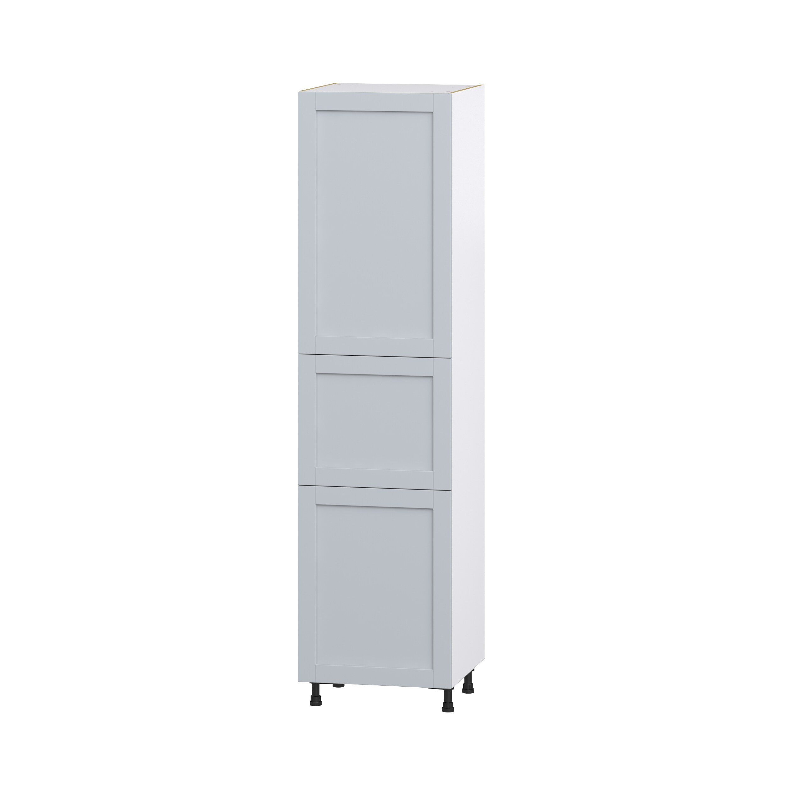 Hugo&Borg DST242494.5(L/R)-CH Charlesberg 24-in W x 94.5-in H x 24-in D Light Gray Pantry Fully assembled Cabinet (Recessed Panel Shaker)