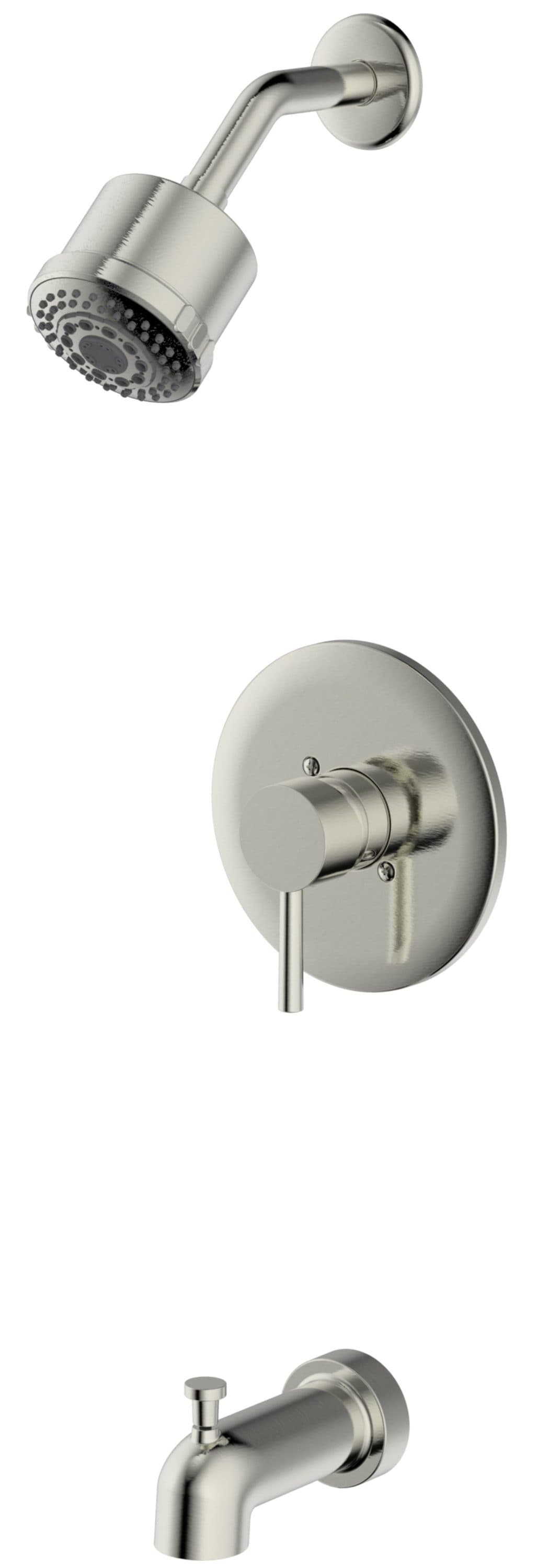 CMI 192-6487 Casmir Brushed nickel 1-handle Multi-function 3.5-Inches Round Bathtub and shower Faucet