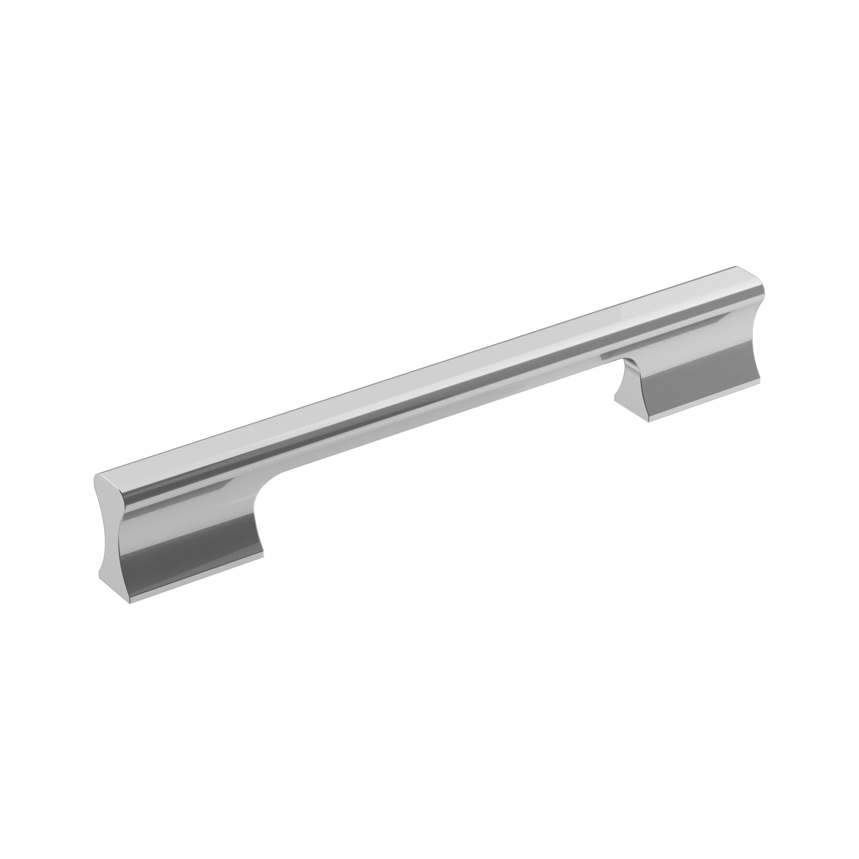 Amerock BP3683926 Status 6-5/16-in , 160mm Center to Center Polished Chrome Rectangular Bar