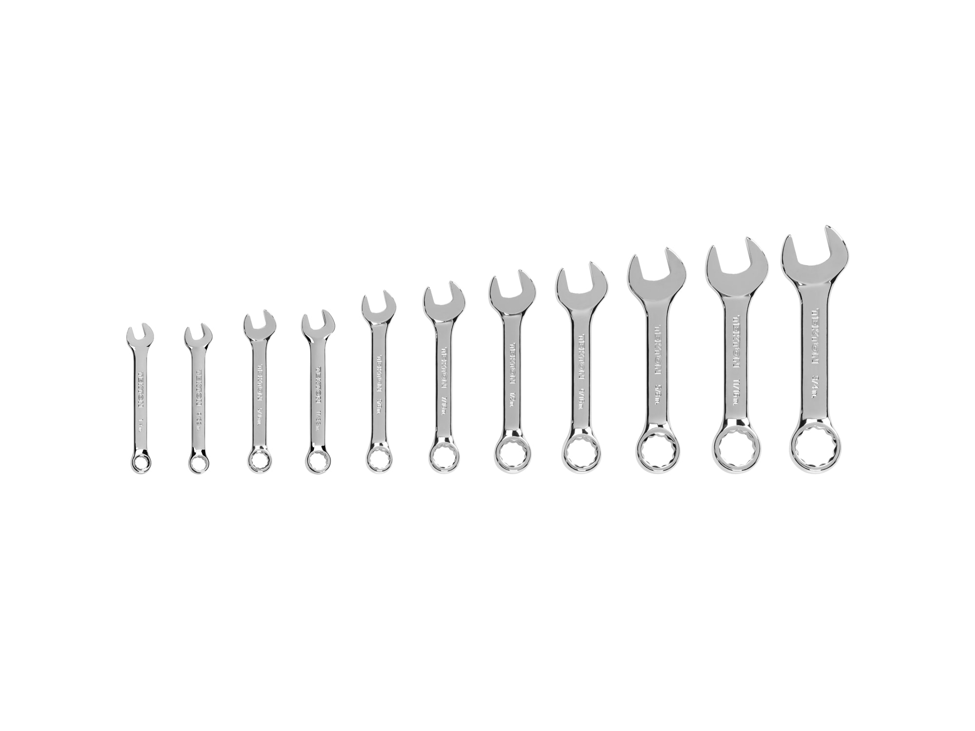 TEKTON WCB90401 11 -Piece Set 12-point Standard (SAE) Standard Combination Wrench (no case)