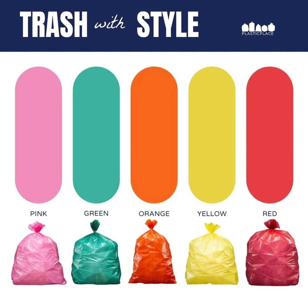 64-65 Gallon Trash Bags for Toter, (Huge 50 Bags W/Ties) 60 Gallon Trash