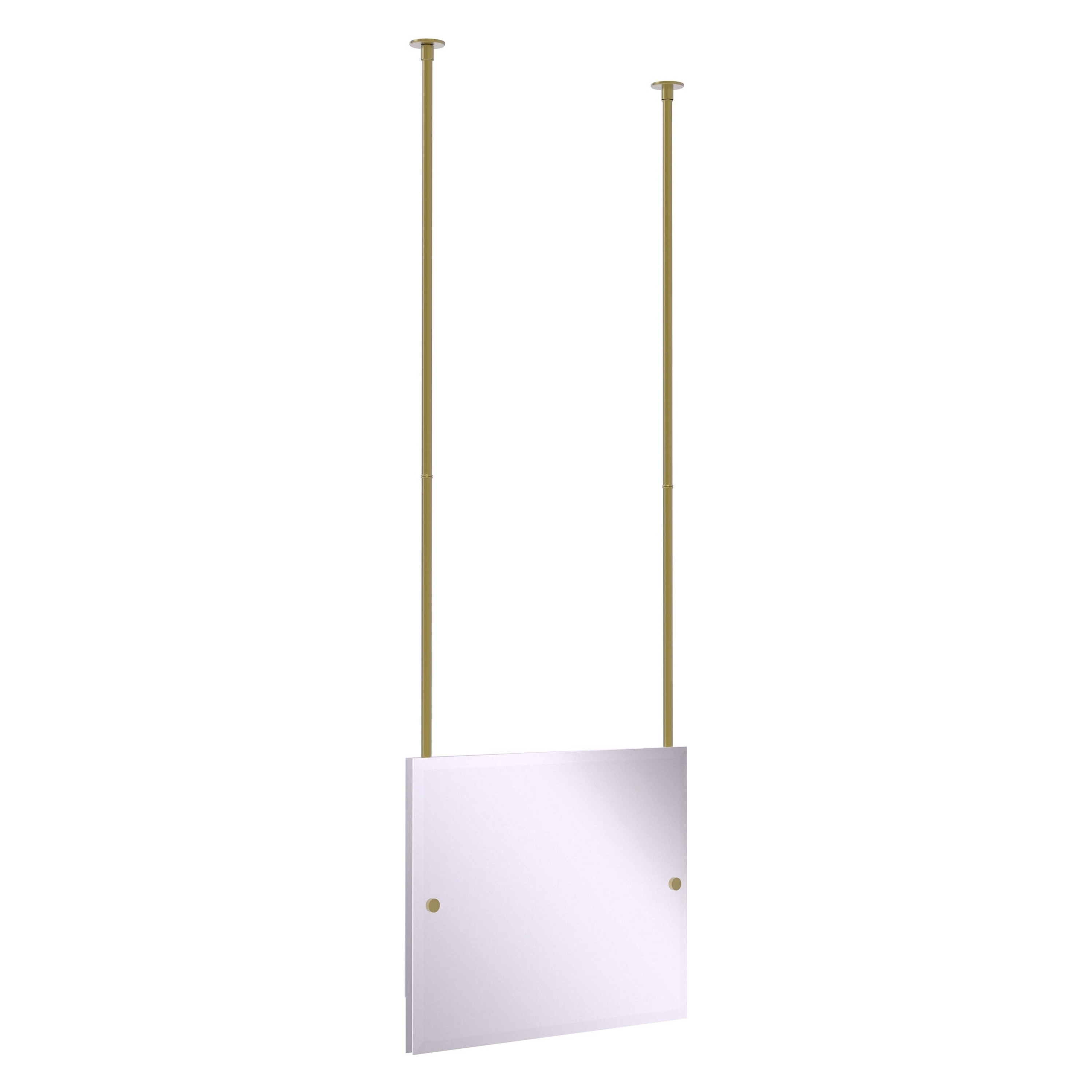 Allied Brass CH-93-SBR 26-Inches x 72.5-Inches Beveled Frameless Rectangle Bathroom Vanity Mirror ( Satin Brass )