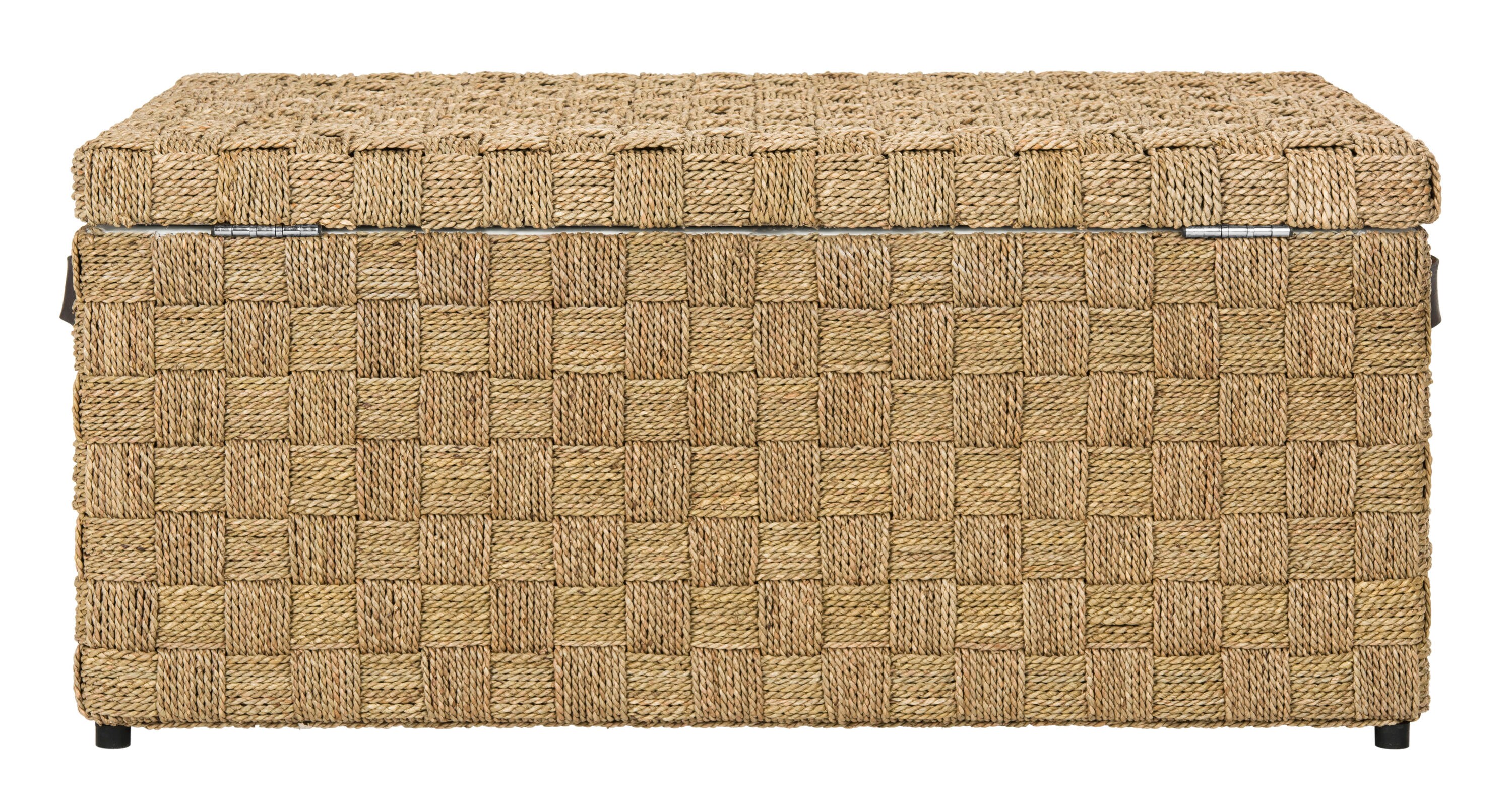 Natural wood basket box 60x40x14 cm. Ref.AT11318 - Mabaonline