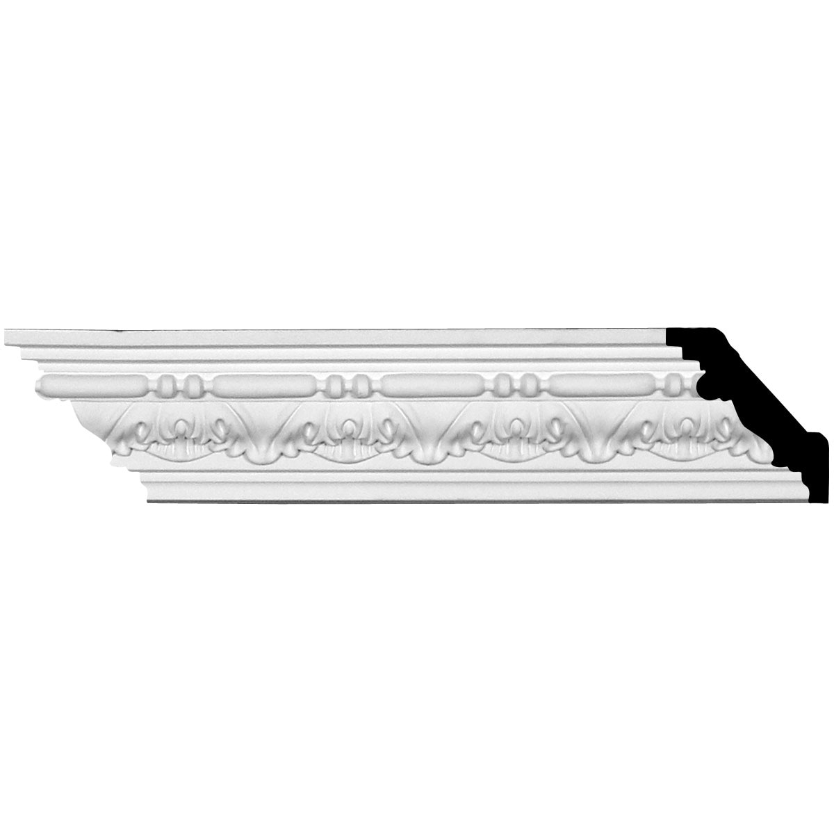 Ekena Millwork 1378663 Tirana 2-5/8-in x 7-ft 10-1/2-in Primed Urethane 1378663 Crown Moulding 12 -Pack