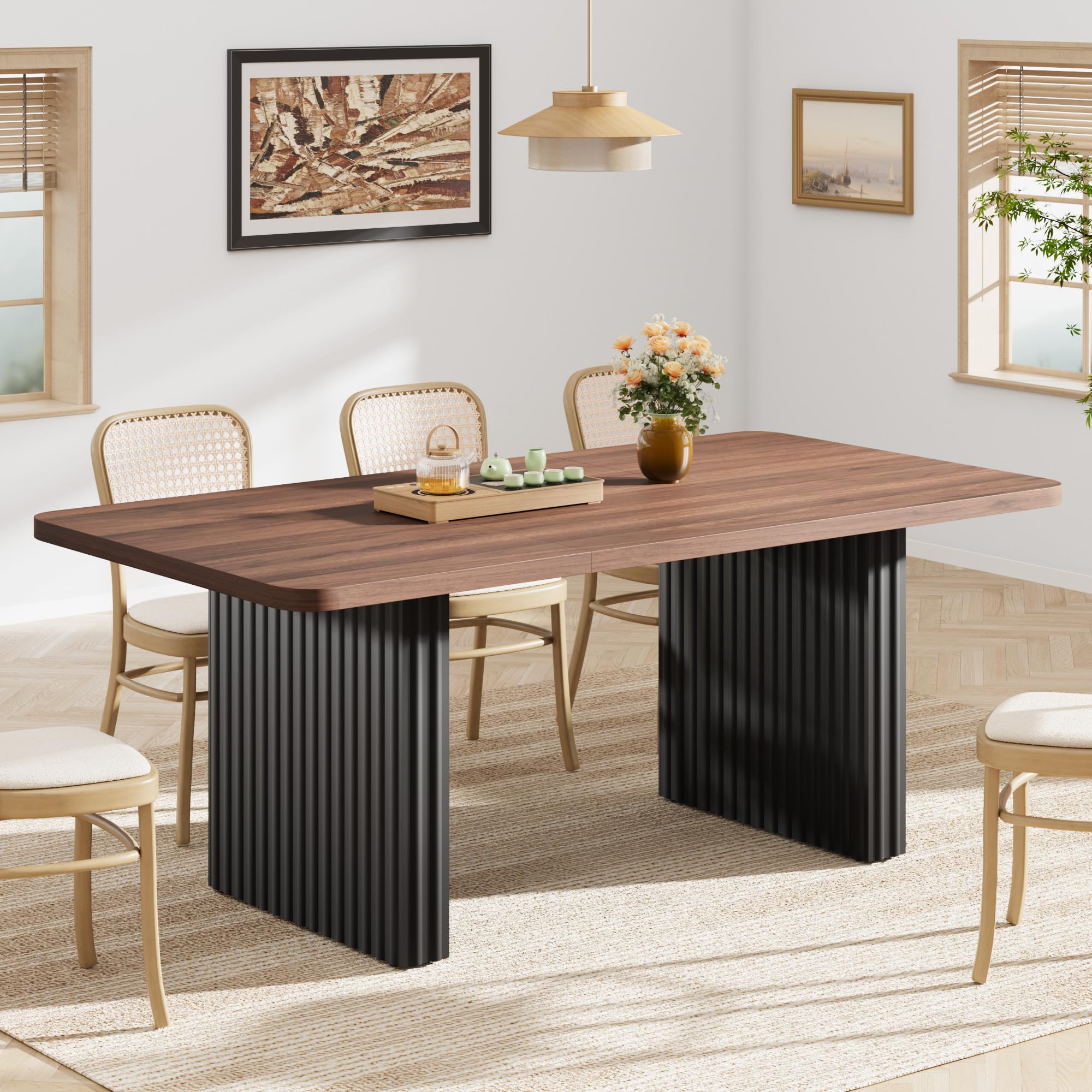 Garvee Modern 71 Inch Dining Table for 6 to 8 People Farmhouse Kitchen ...