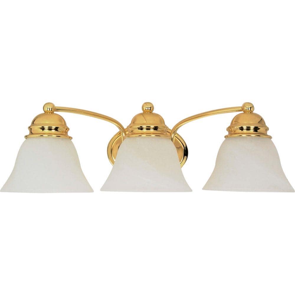  LW-SC515035 20.5-in 3-Light Polished Brass Transitional Vanity Light Bar
