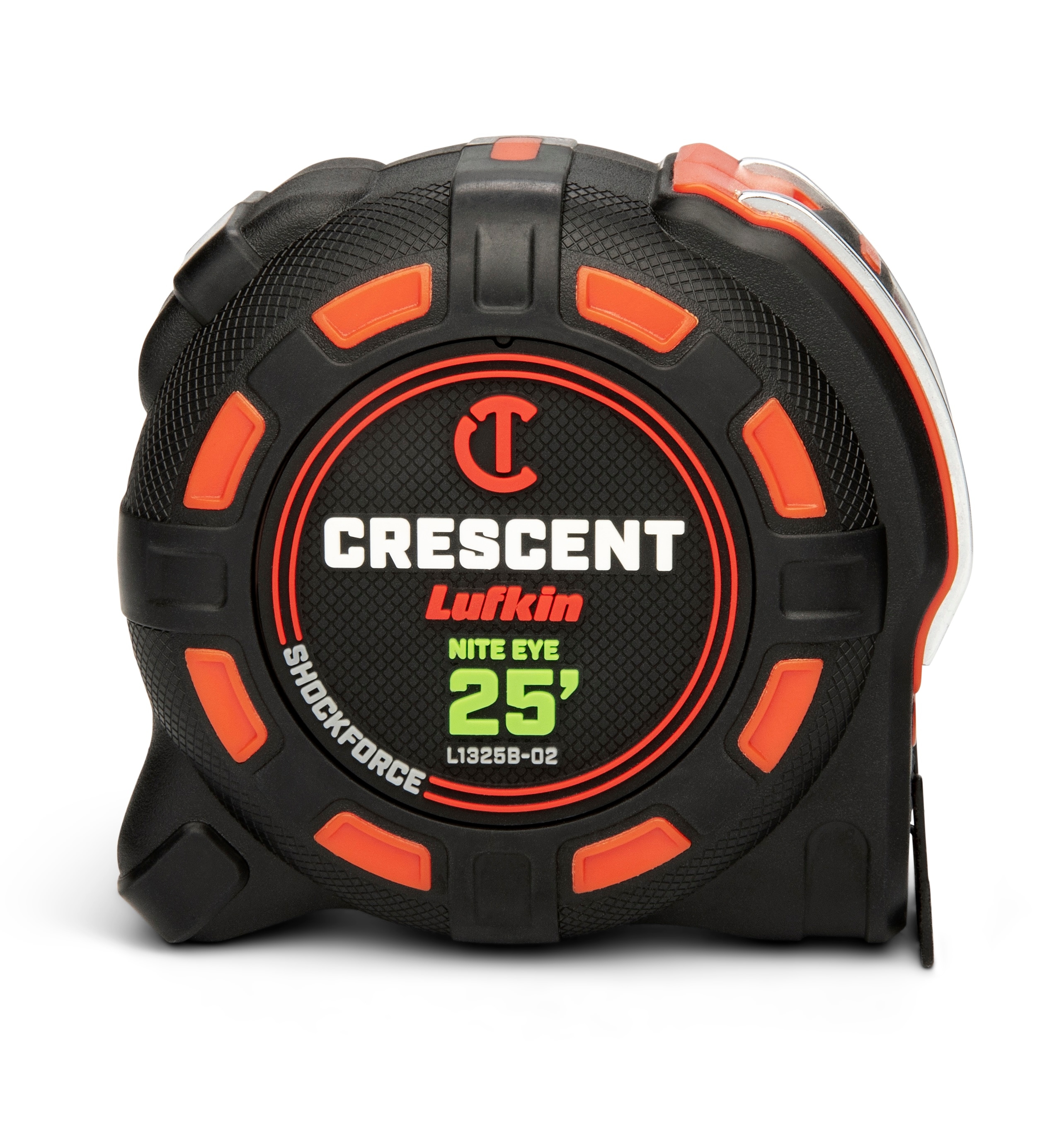 Crescent Lufkin L1325B-02 SHOCKFORCE NITE EYE 25-ft Tape Measure